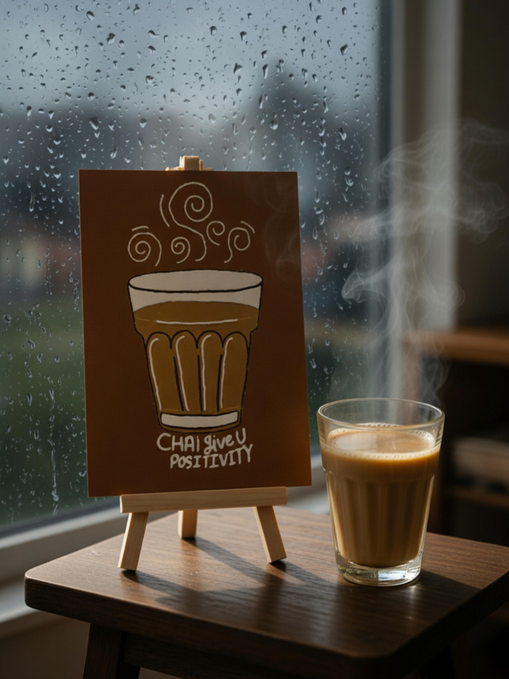 Chai Desk Decor Frame – Positive Vibes for Office & Home