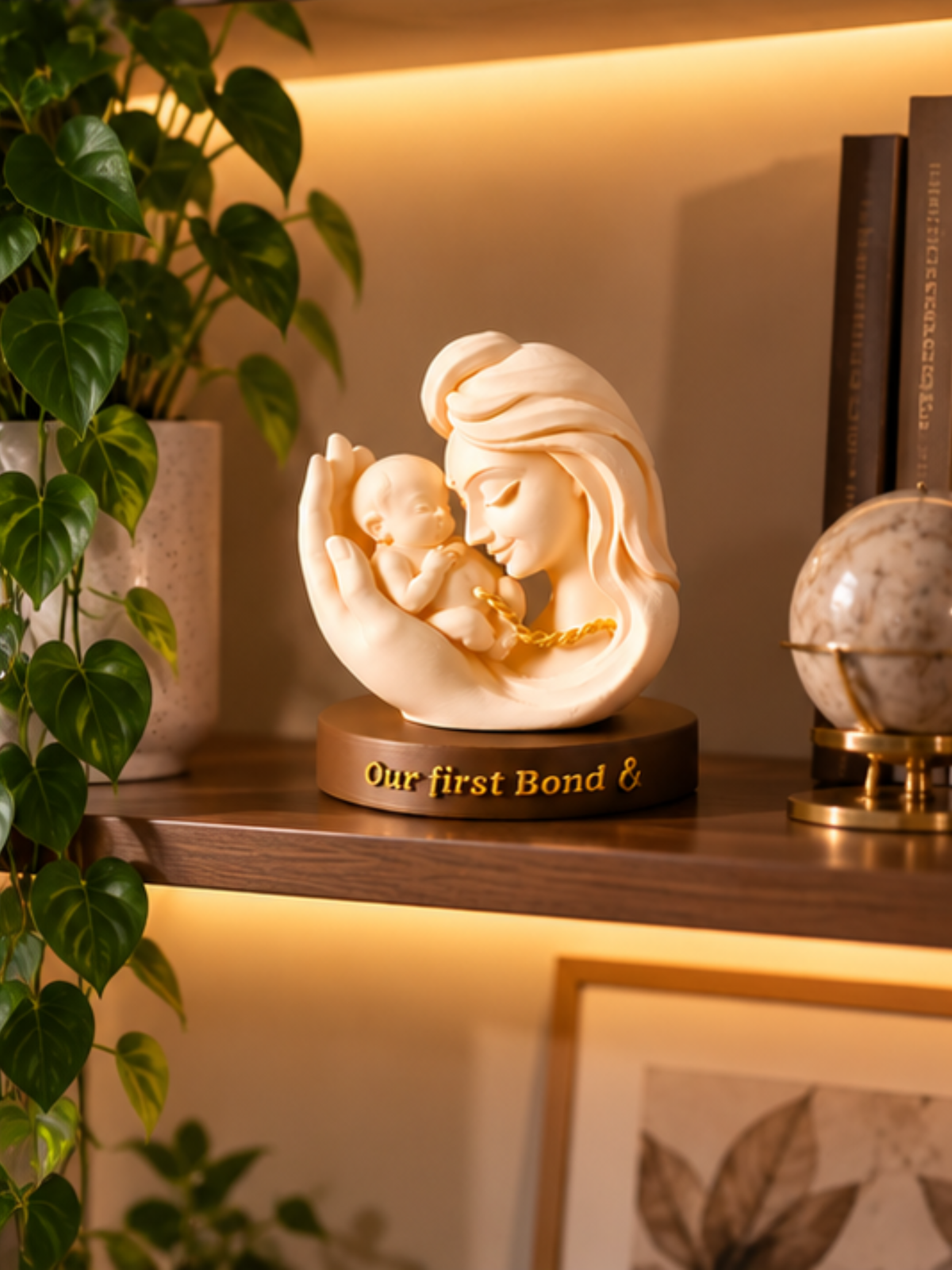 Mother & Baby Love Sculpture – Emotional Mother’s Gift & Home Decor