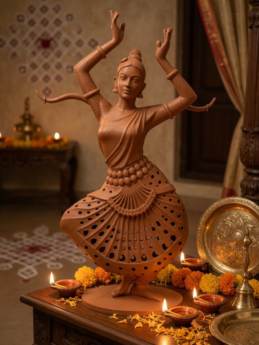 Bharatanatyam Jewellery Stand for Earrings, Bangles & Necklaces | Premium Indian Jewelry Holder Decor