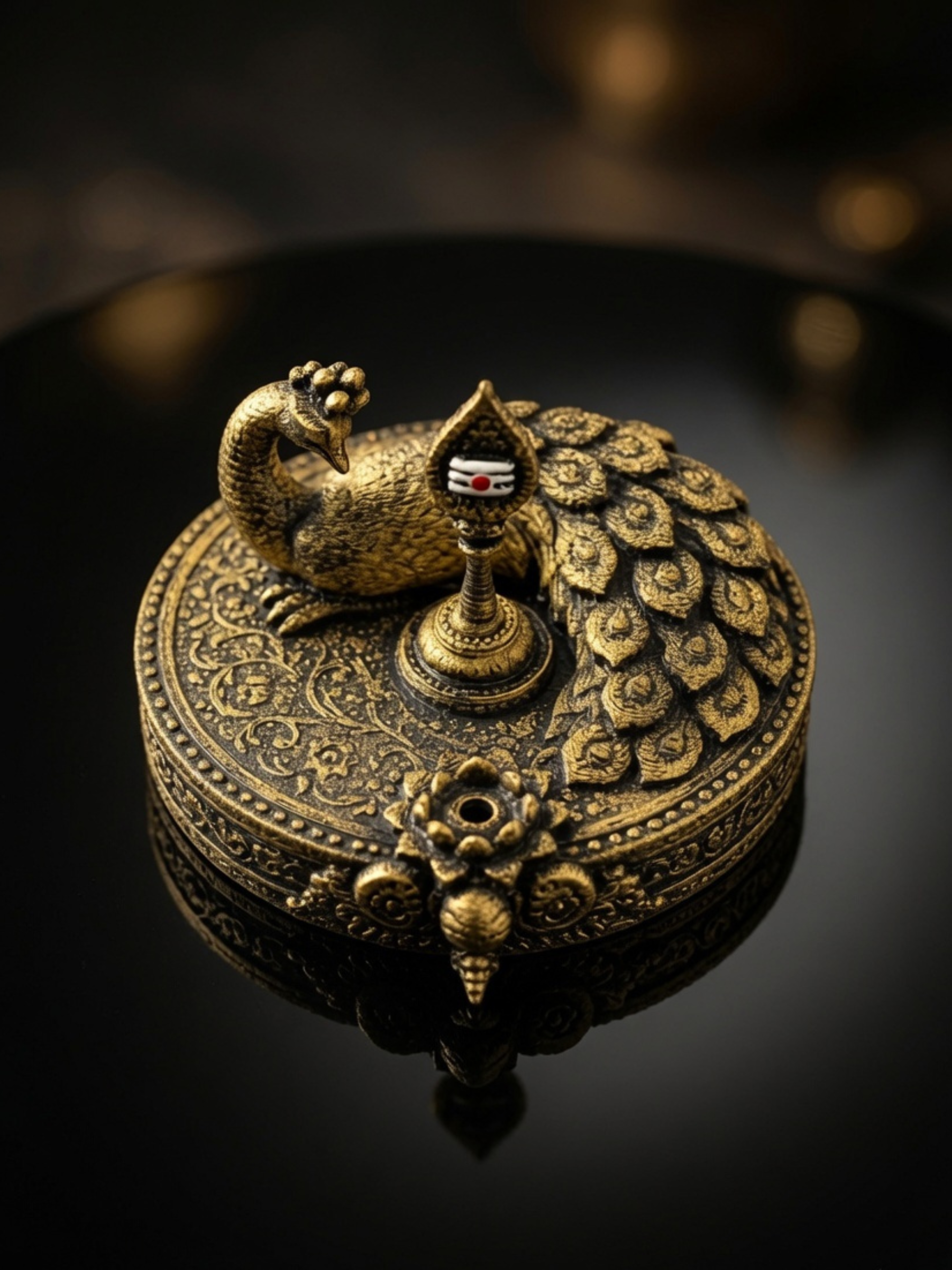 Divine Murugan Vel Incense Holder – Premium Mayil Spiritual Decor