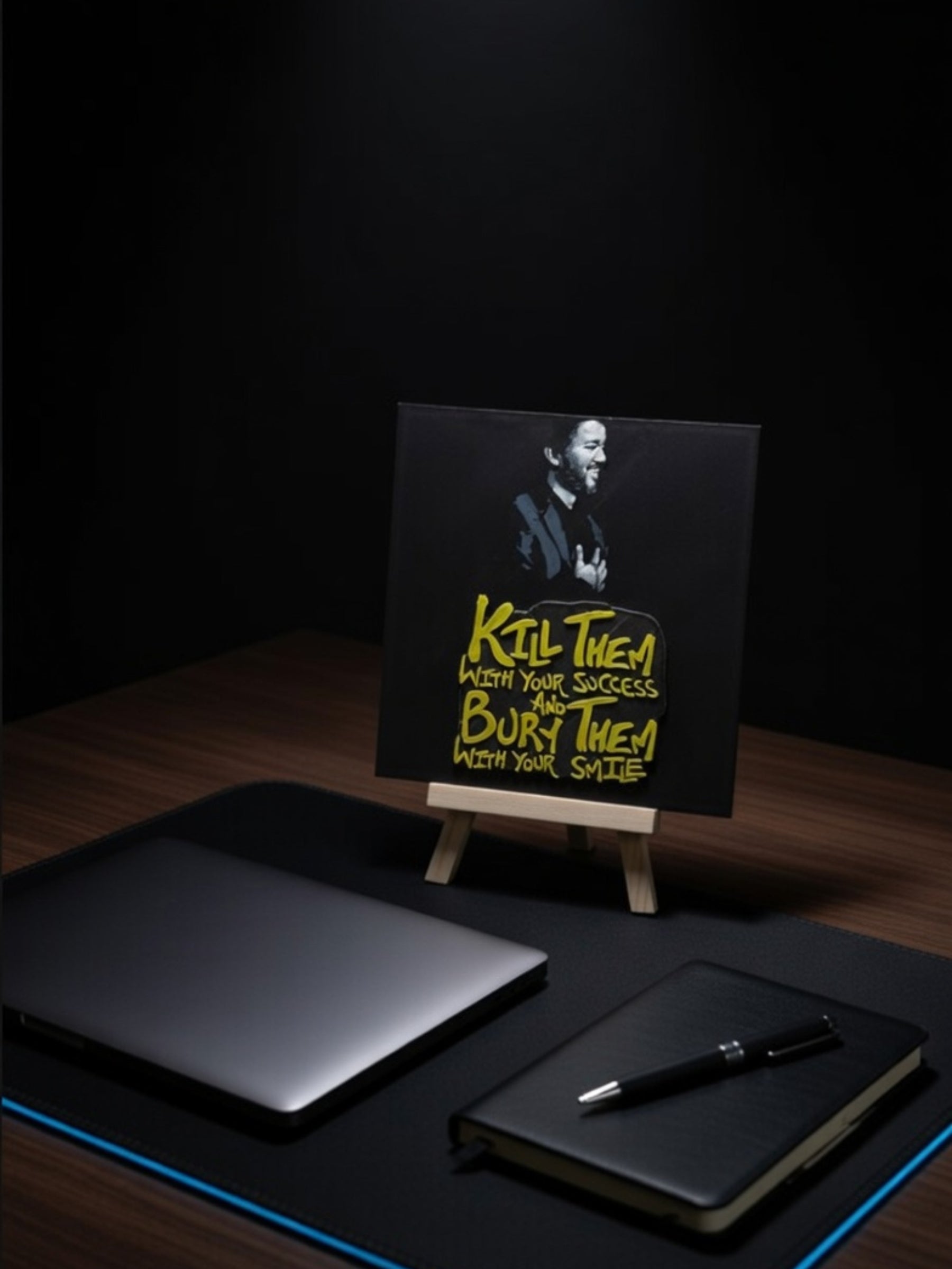 Motivational Quote Desk Decor Frame – Success Mindset Office & Home Art