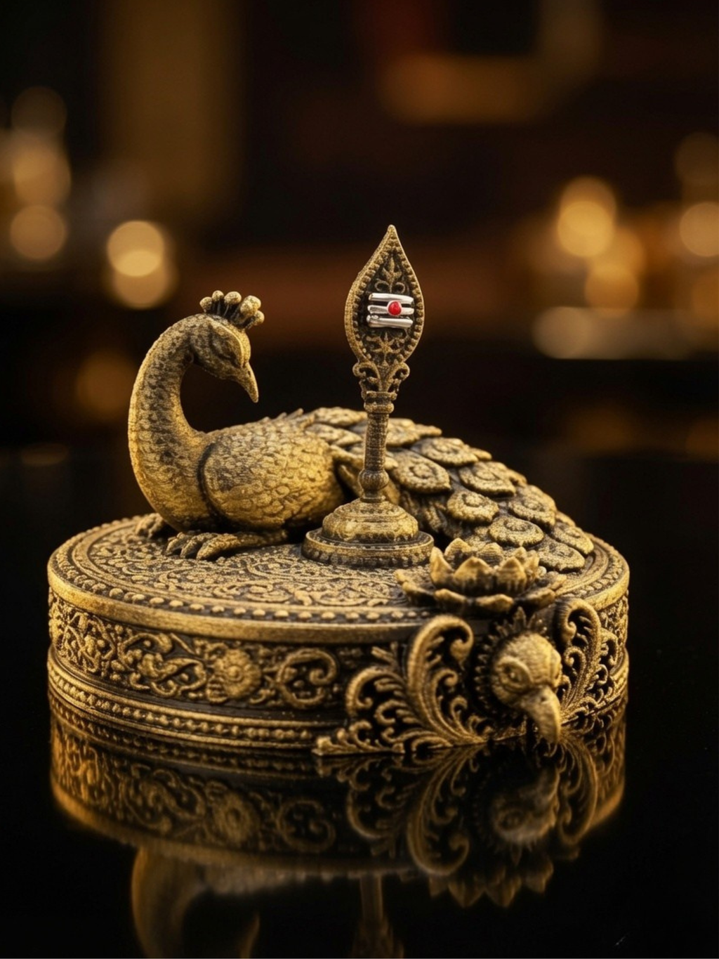 Divine Murugan Vel Incense Holder – Premium Mayil Spiritual Decor