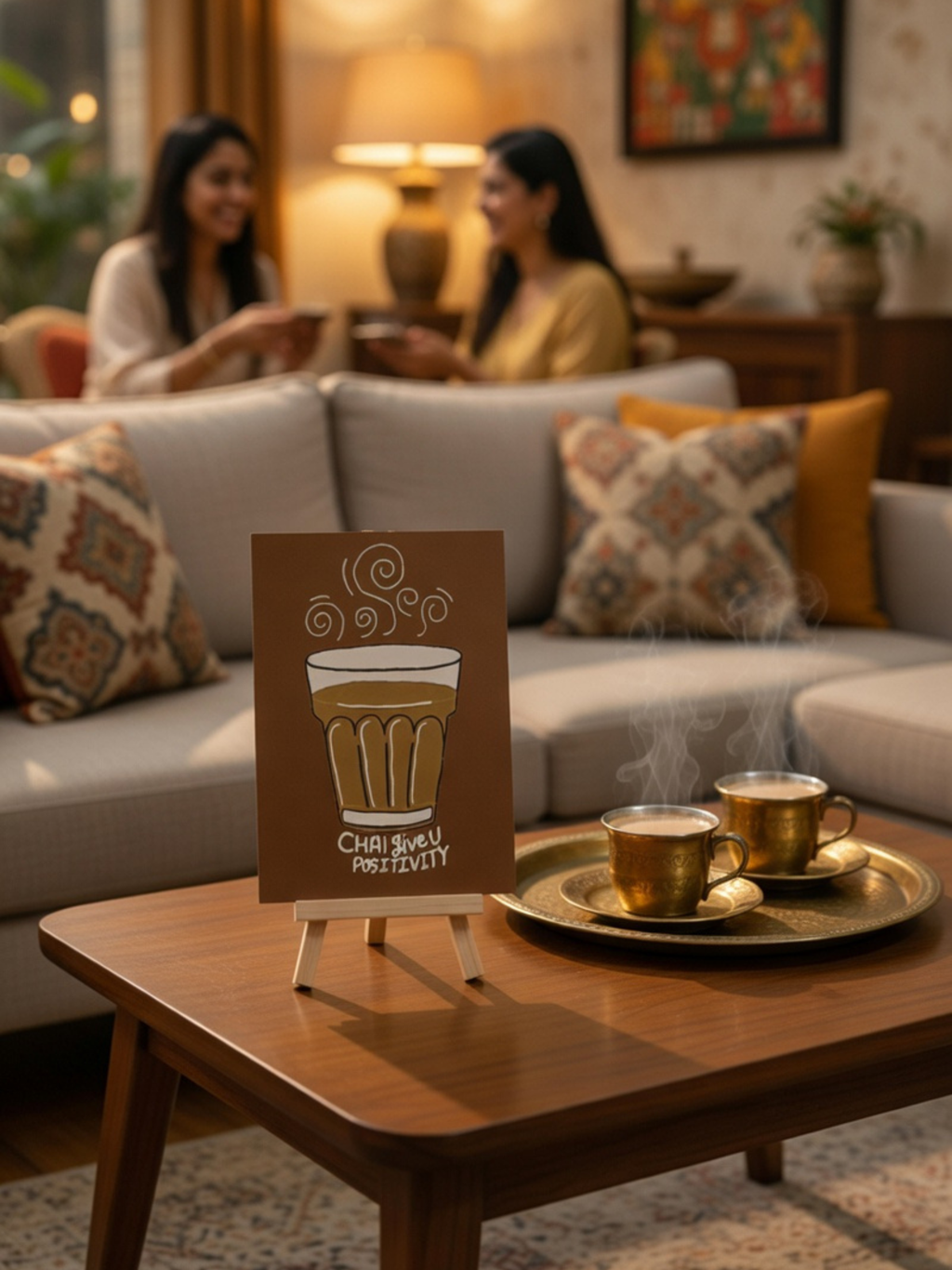 Chai Desk Decor Frame – Positive Vibes for Office & Home