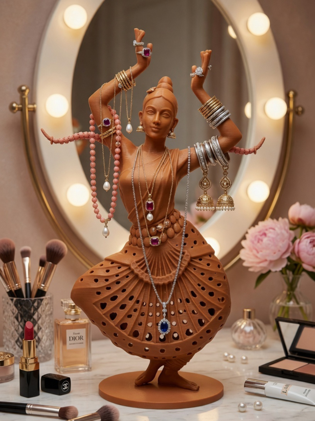 Bharatanatyam Jewellery Stand for Earrings, Bangles & Necklaces | Premium Indian Jewelry Holder Decor