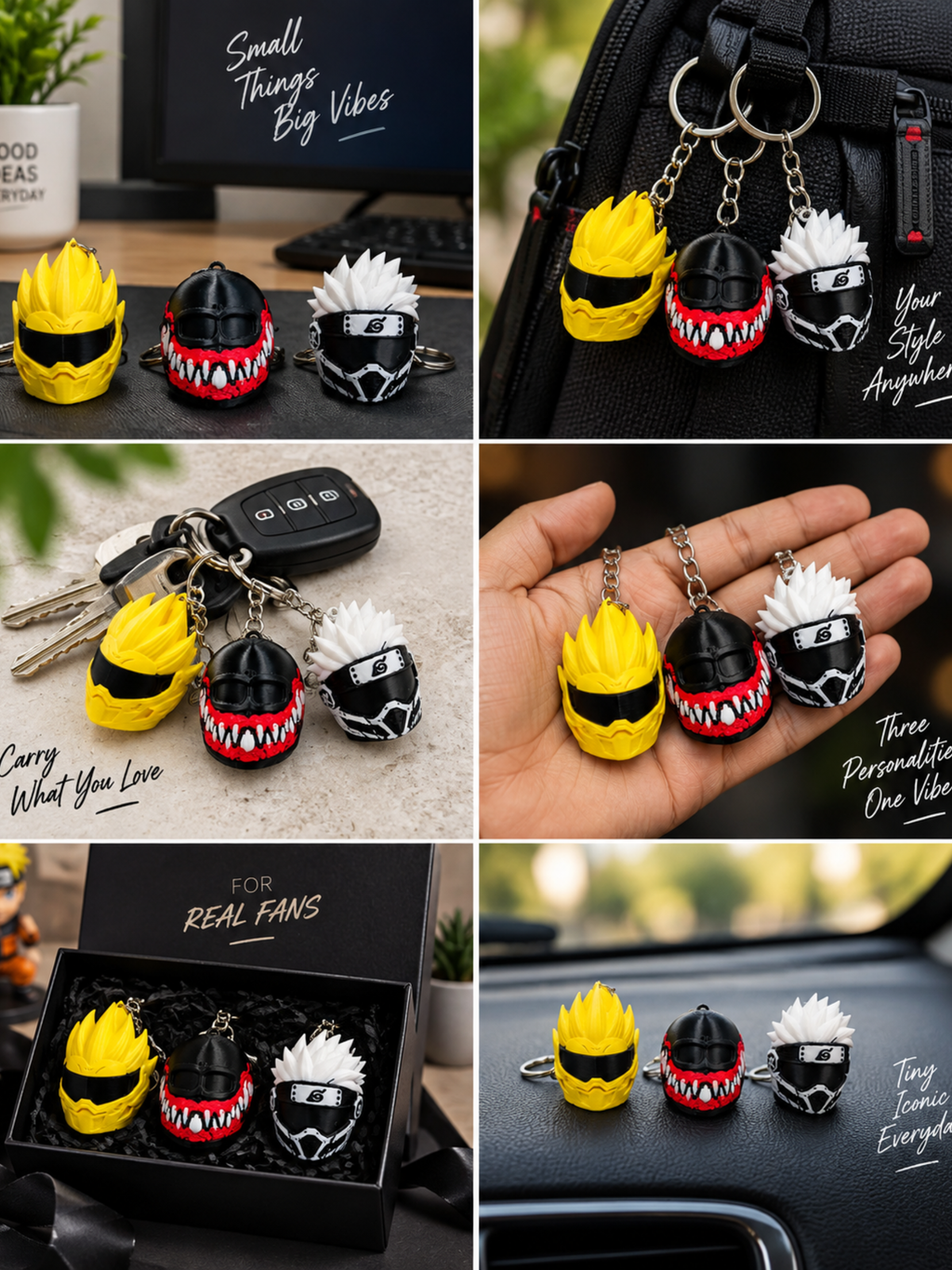 Biker Keychain | Anime Style Motorcycle Keychain for Bike & Car Keys