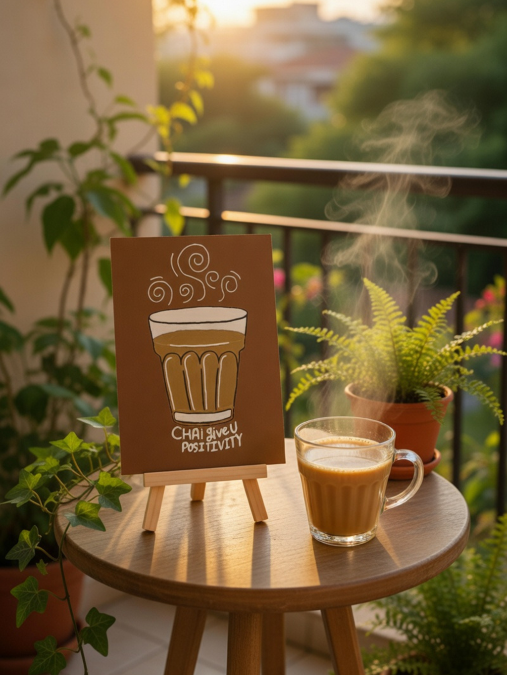 Chai Desk Decor Frame – Positive Vibes for Office & Home
