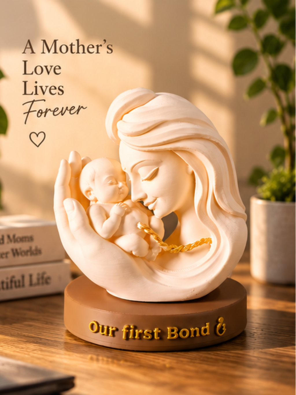 Mother & Baby Love Sculpture – Emotional Mother’s Gift & Home Decor
