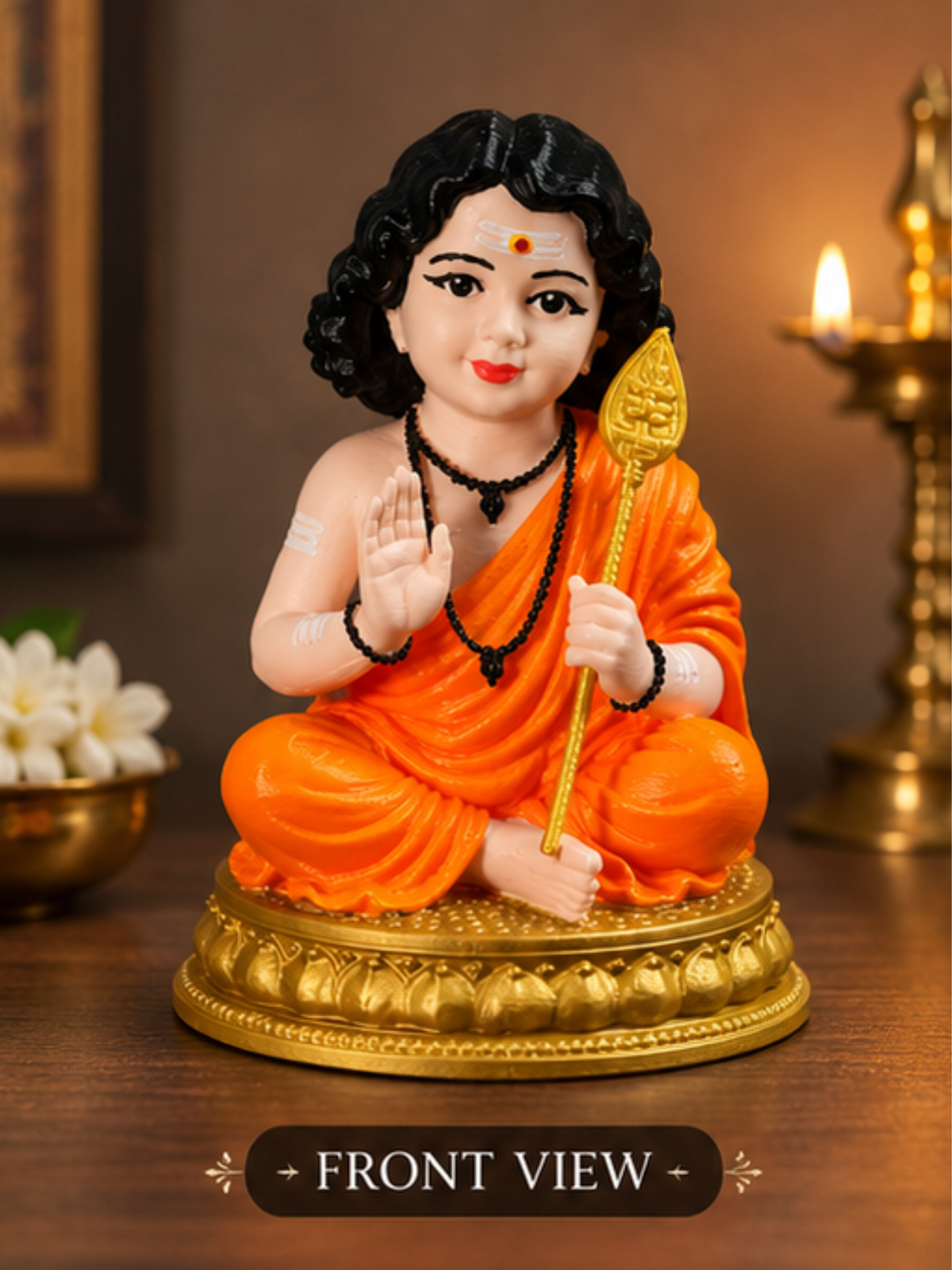 Bala Murugan Idol with Vel | Lord Murugan Statue for Pooja & Spiritual Decor