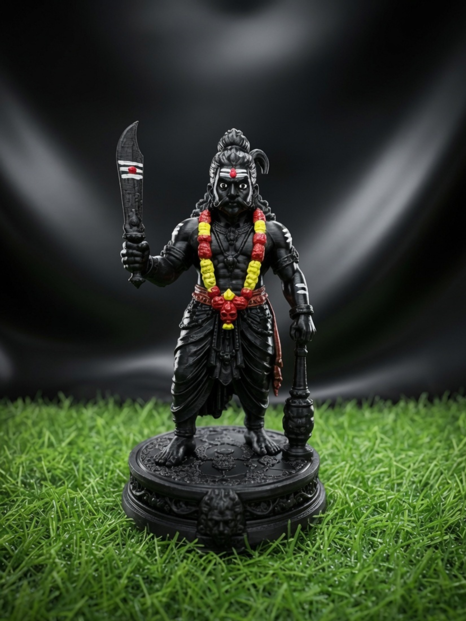 Karuppasamy Statue | Authentic Tamil Guardian Deity Idol | Premium Karuppu Sami Vigraham for Home, Office & Pooja Room | DesiDecors