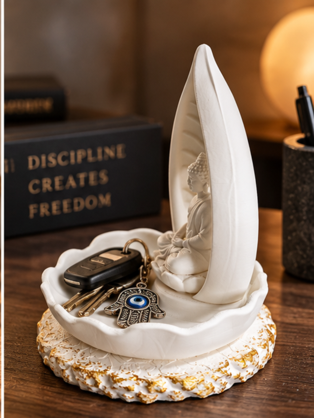 Buddha Zen Garden with Sand & Rake | Mini Meditation Garden Decor