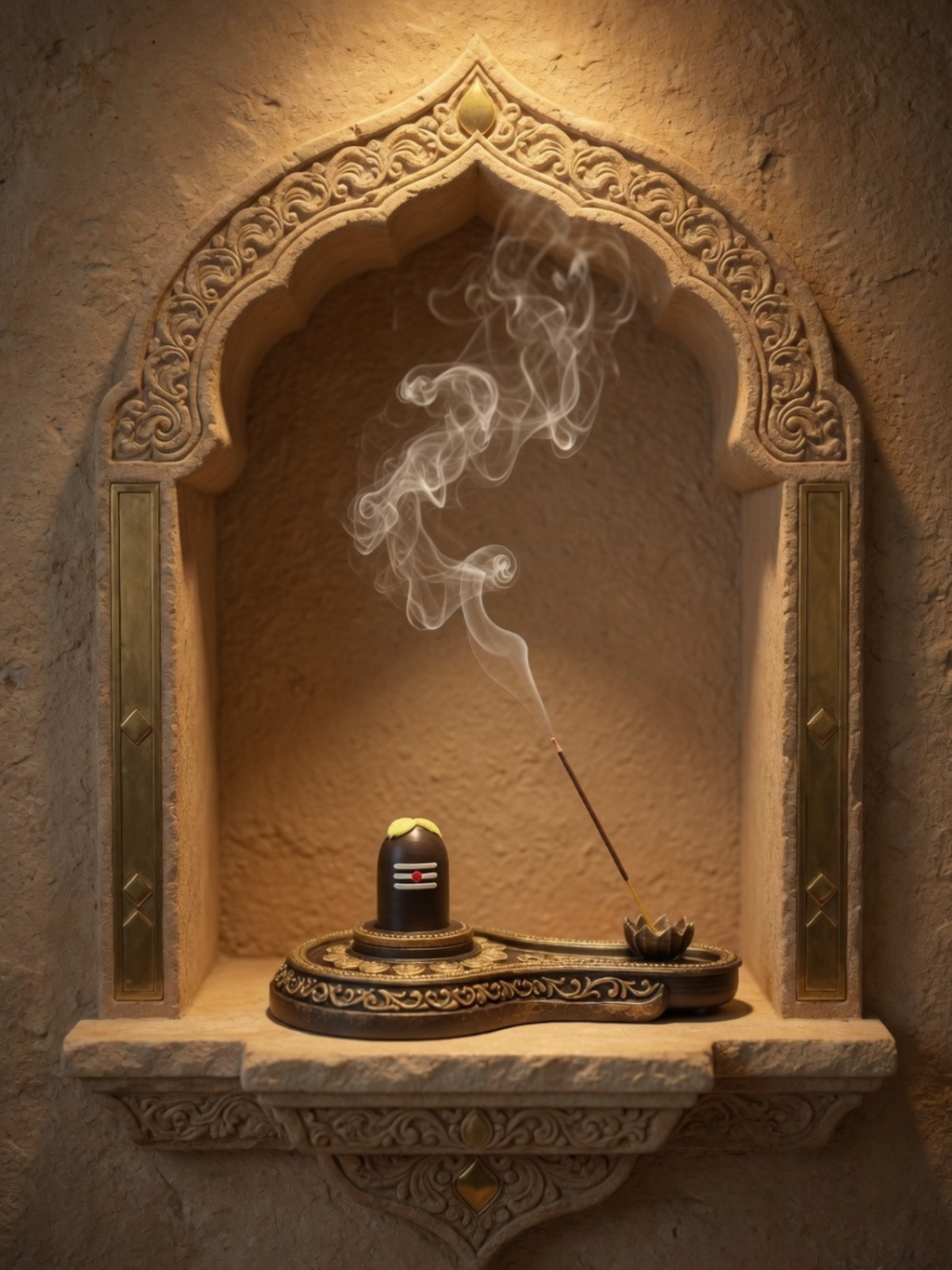 Shiva Lingam Incense Holder for Pooja Room | Spiritual Home Décor & Mahadev Gift