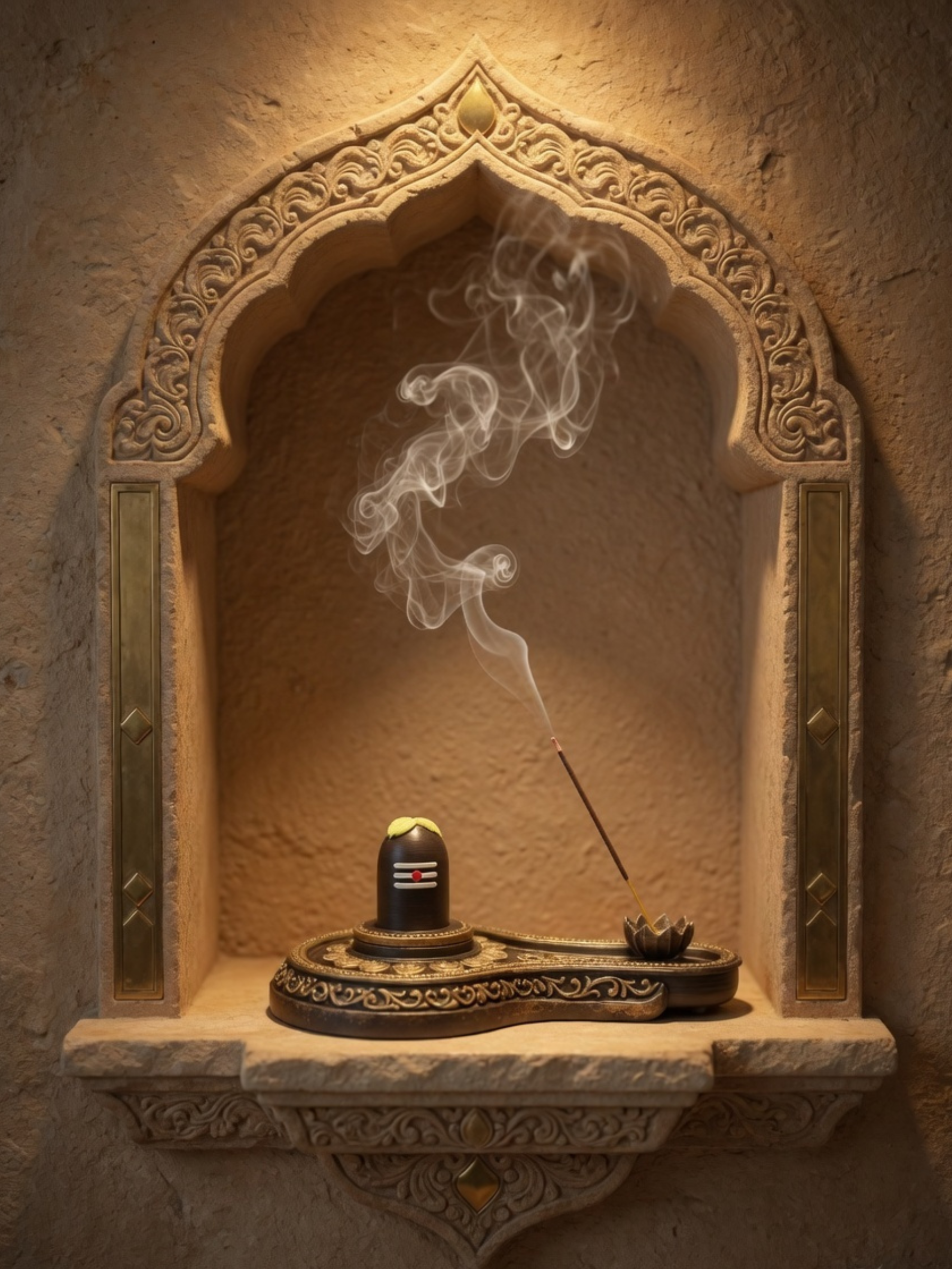 Shiva Lingam Incense Holder for Pooja Room | Spiritual Home Décor & Mahadev Gift