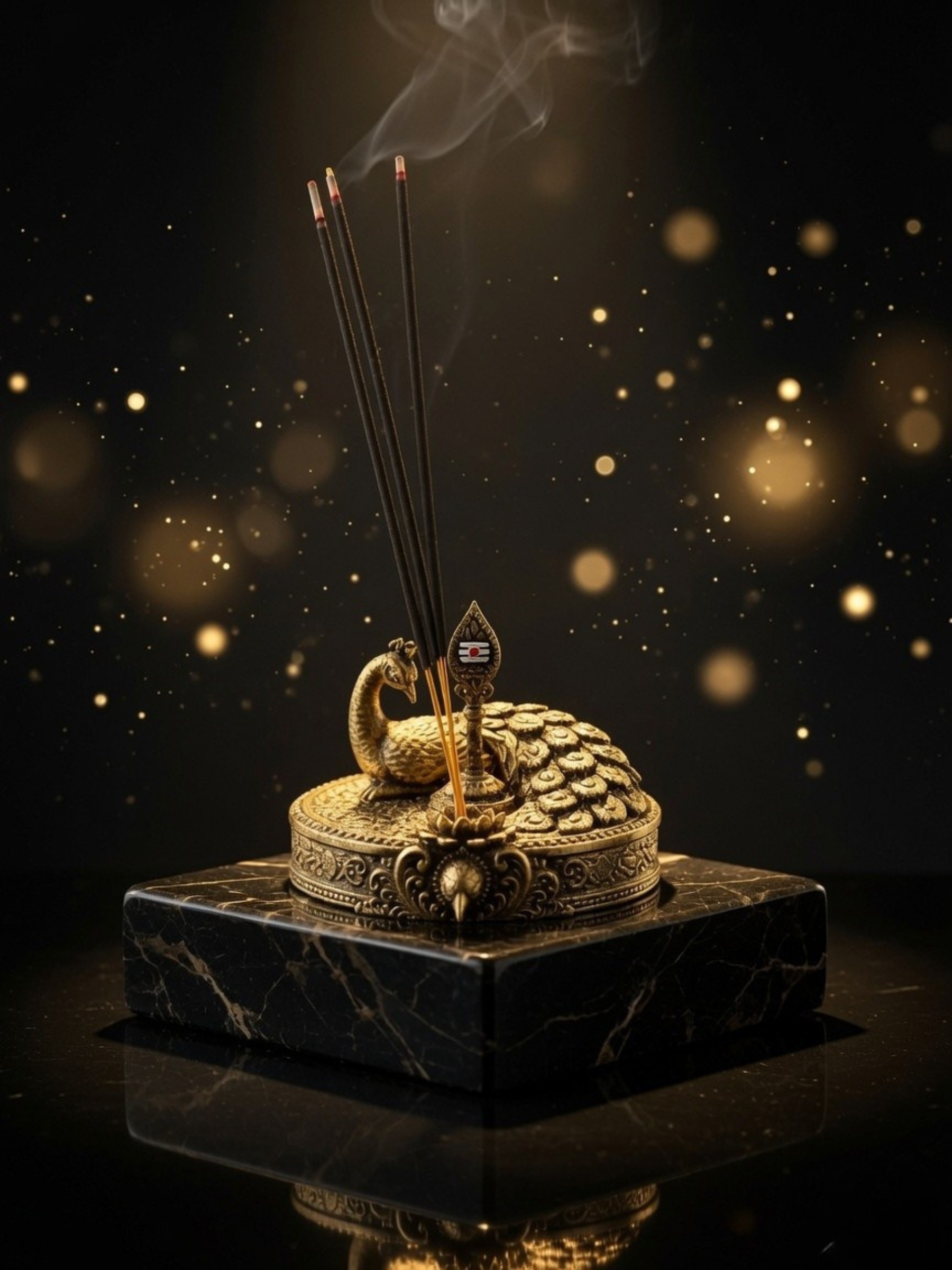 Lord Murugan Vel Incense Holder | Peacock Agarbatti Stand for Pooja Room | Premium Spiritual Home Decor | Skanda, Karthikeya & Subramanya Devotional Gift | DesiDecors