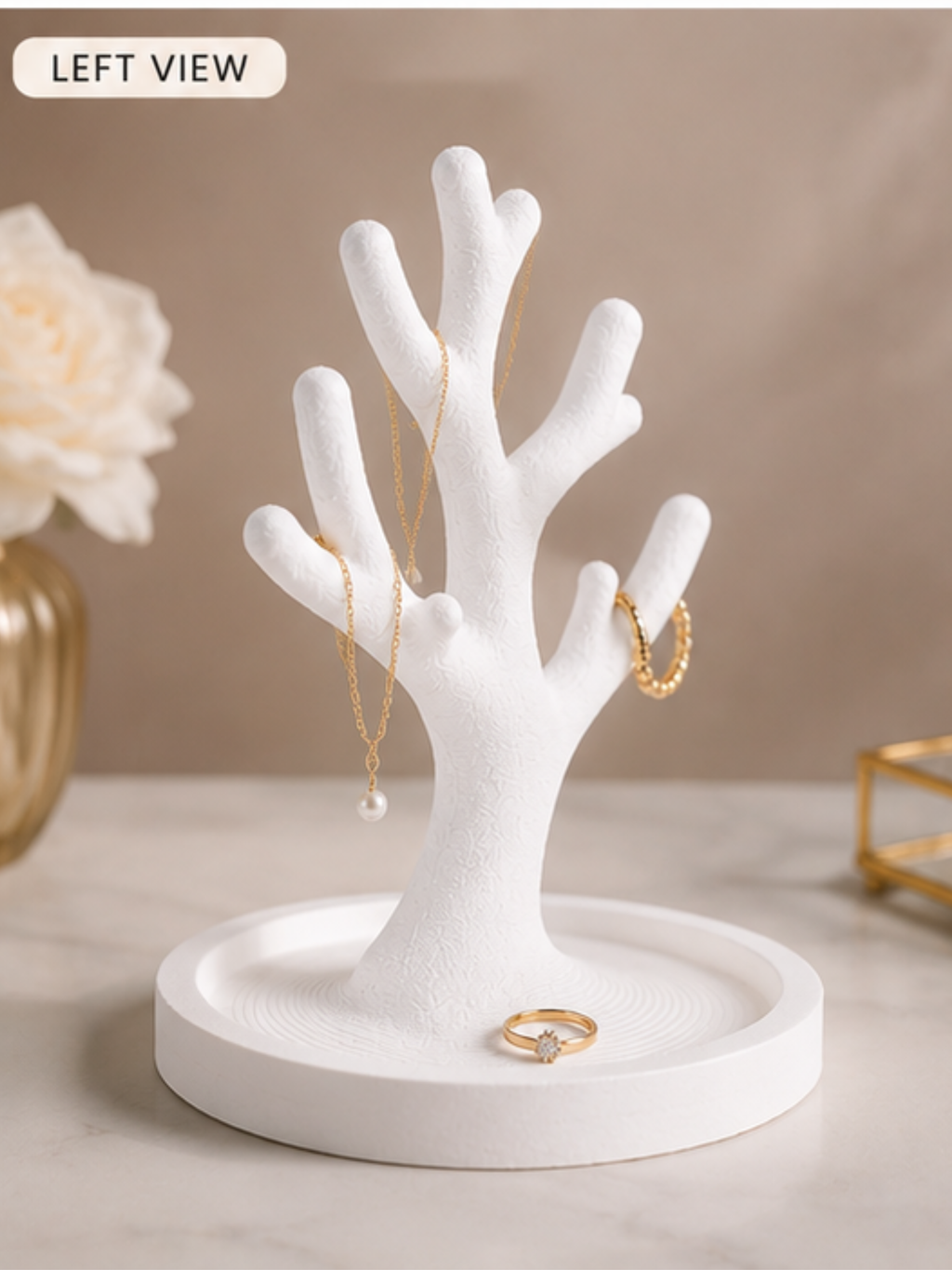 Minimalist Jewelry Tree Organizer | Necklace, Ring & Bracelet Holder Stand | Vanity Table Jewelry Display | Premium Home Decor | DesiDecors