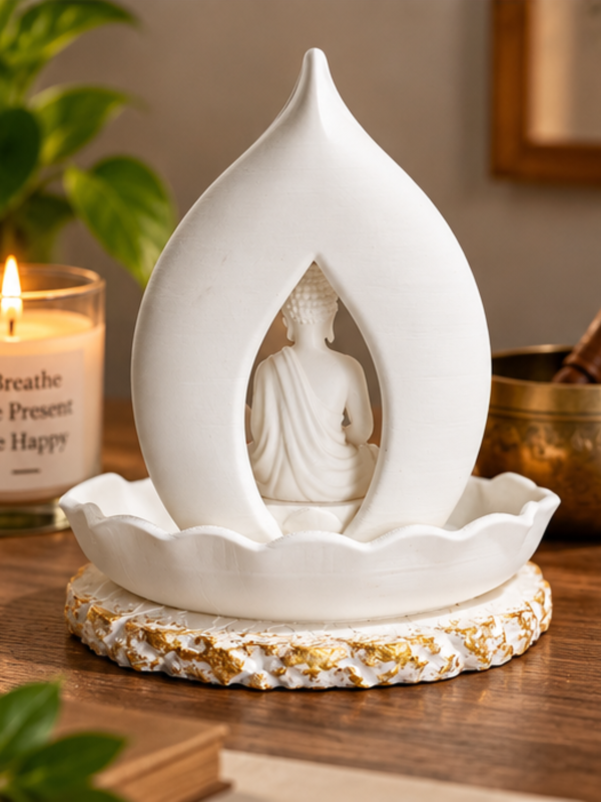 Buddha Zen Garden with Sand & Rake | Mini Meditation Garden Decor