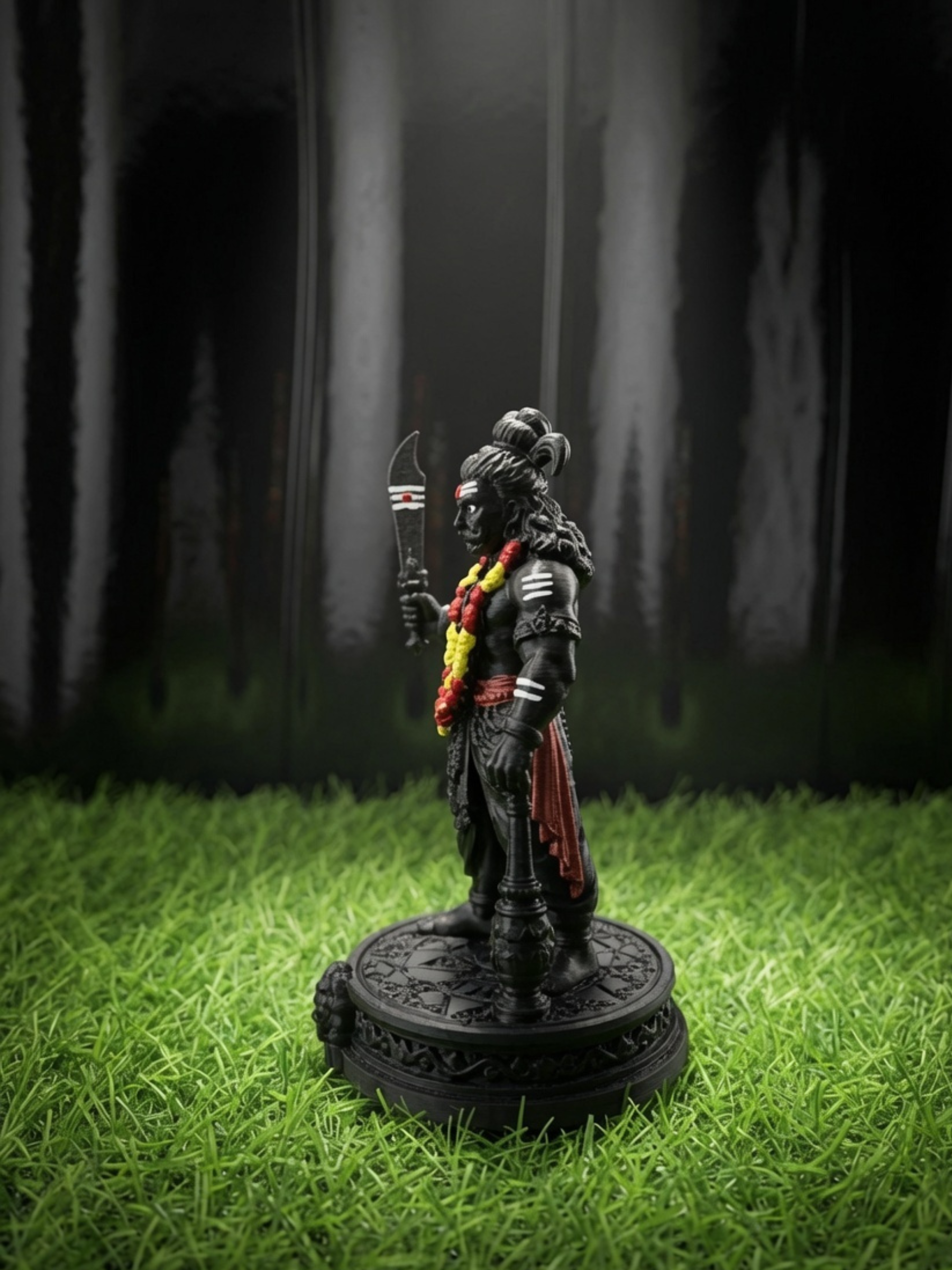 Karuppasamy Statue | Authentic Tamil Guardian Deity Idol | Premium Karuppu Sami Vigraham for Home, Office & Pooja Room | DesiDecors