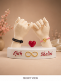 Personalized Pinky Promise Couple Gift with Custom Names | Romantic Anniversary Gift for Boyfriend, Girlfriend, Husband & Wife | Custom Home Decor | DesiDecors