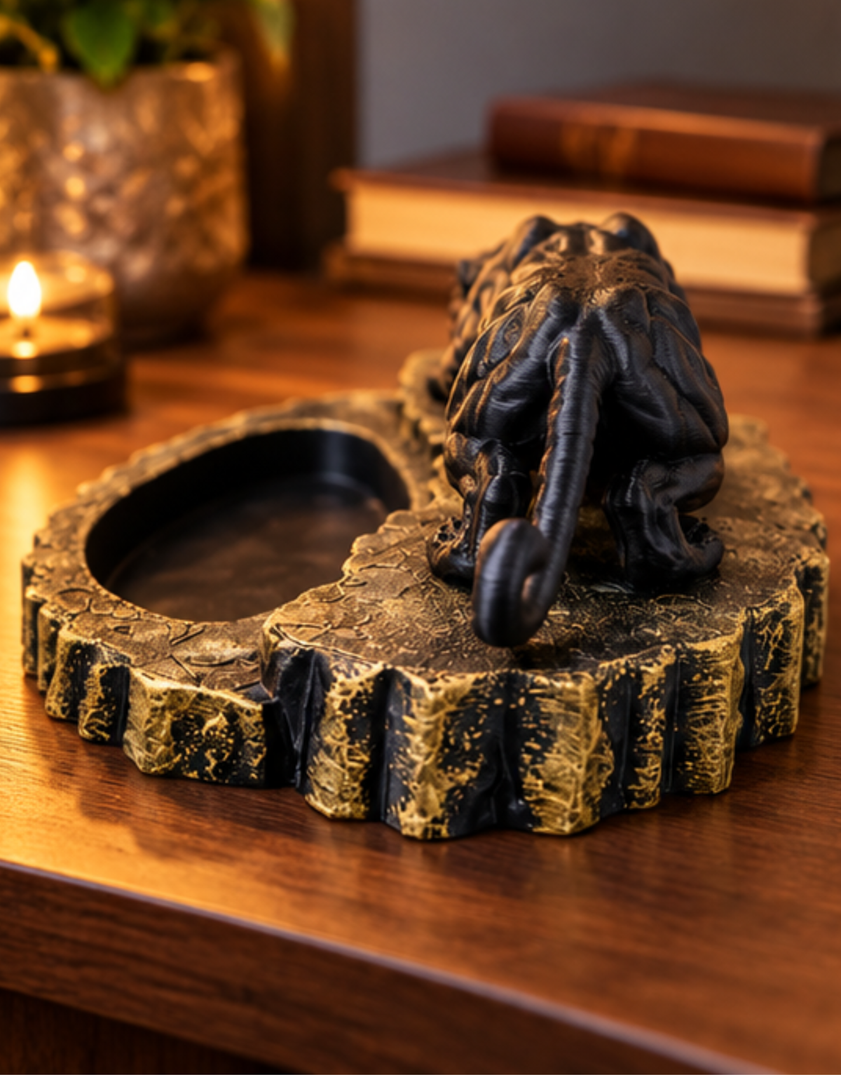Panther Jewelry Holder | Luxury Black Panther Ring & Bracelet Organizer