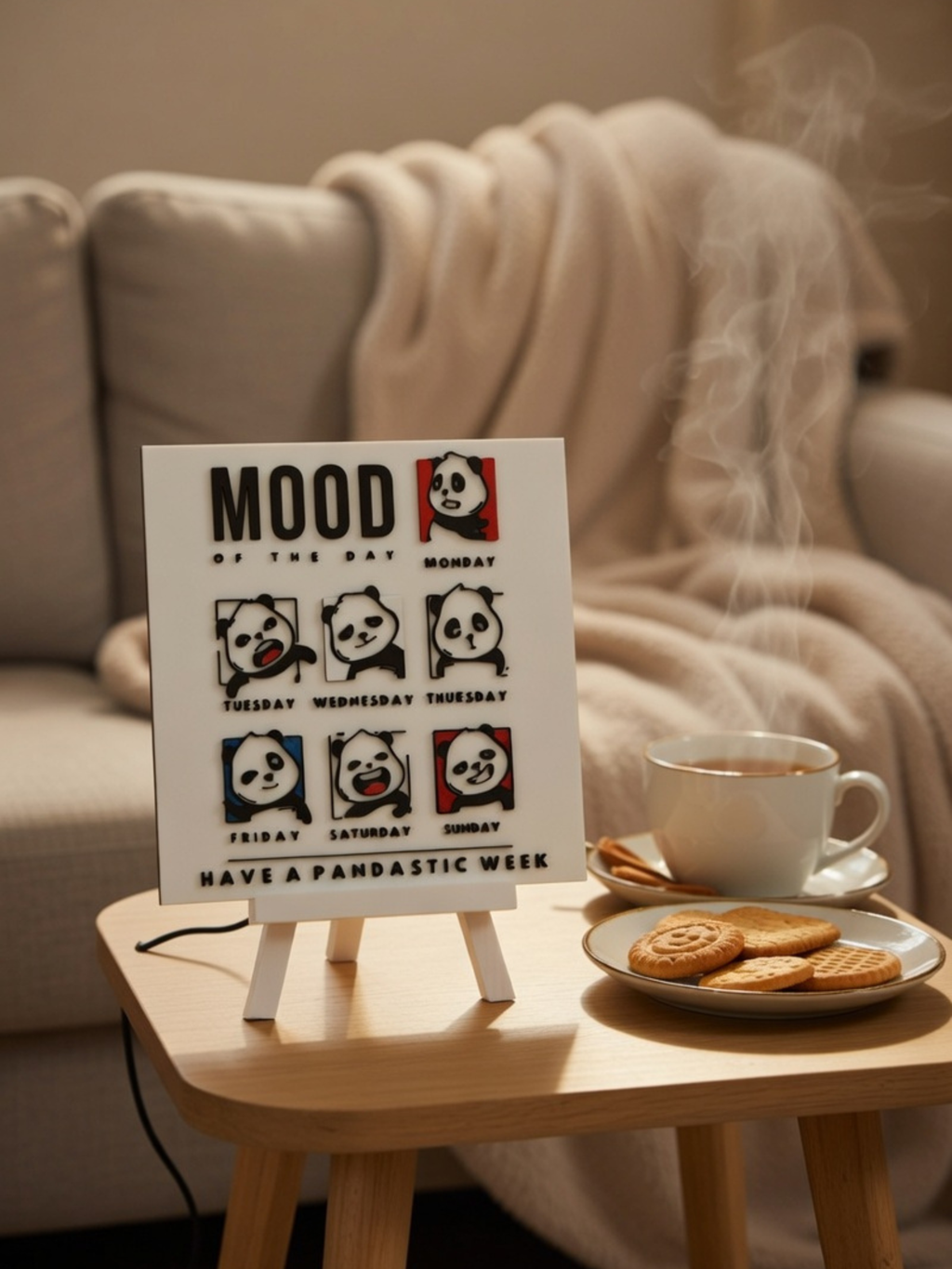 Mood of the Week Panda Desk Decor Frame for Office & Home