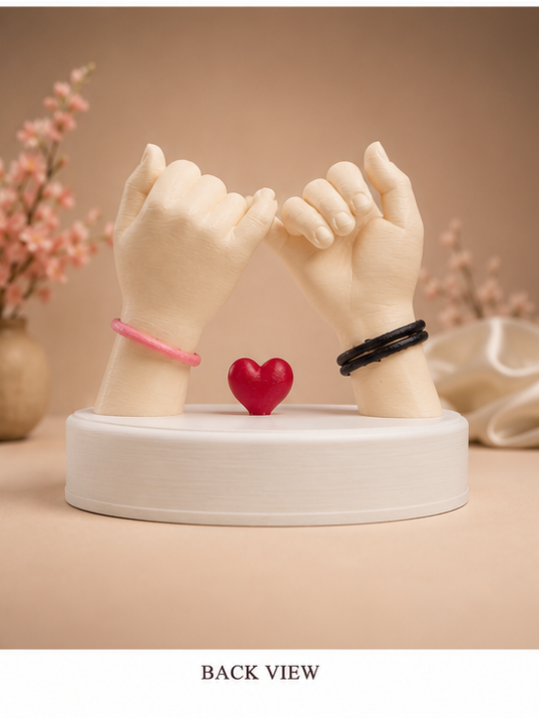 Personalized Pinky Promise Couple Gift with Custom Names | Romantic Anniversary Gift for Boyfriend, Girlfriend, Husband & Wife | Custom Home Decor | DesiDecors
