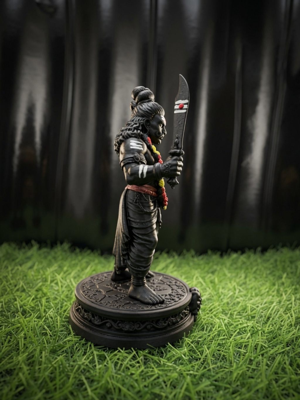 Karuppasamy Statue | Authentic Tamil Guardian Deity Idol | Premium Karuppu Sami Vigraham for Home, Office & Pooja Room | DesiDecors