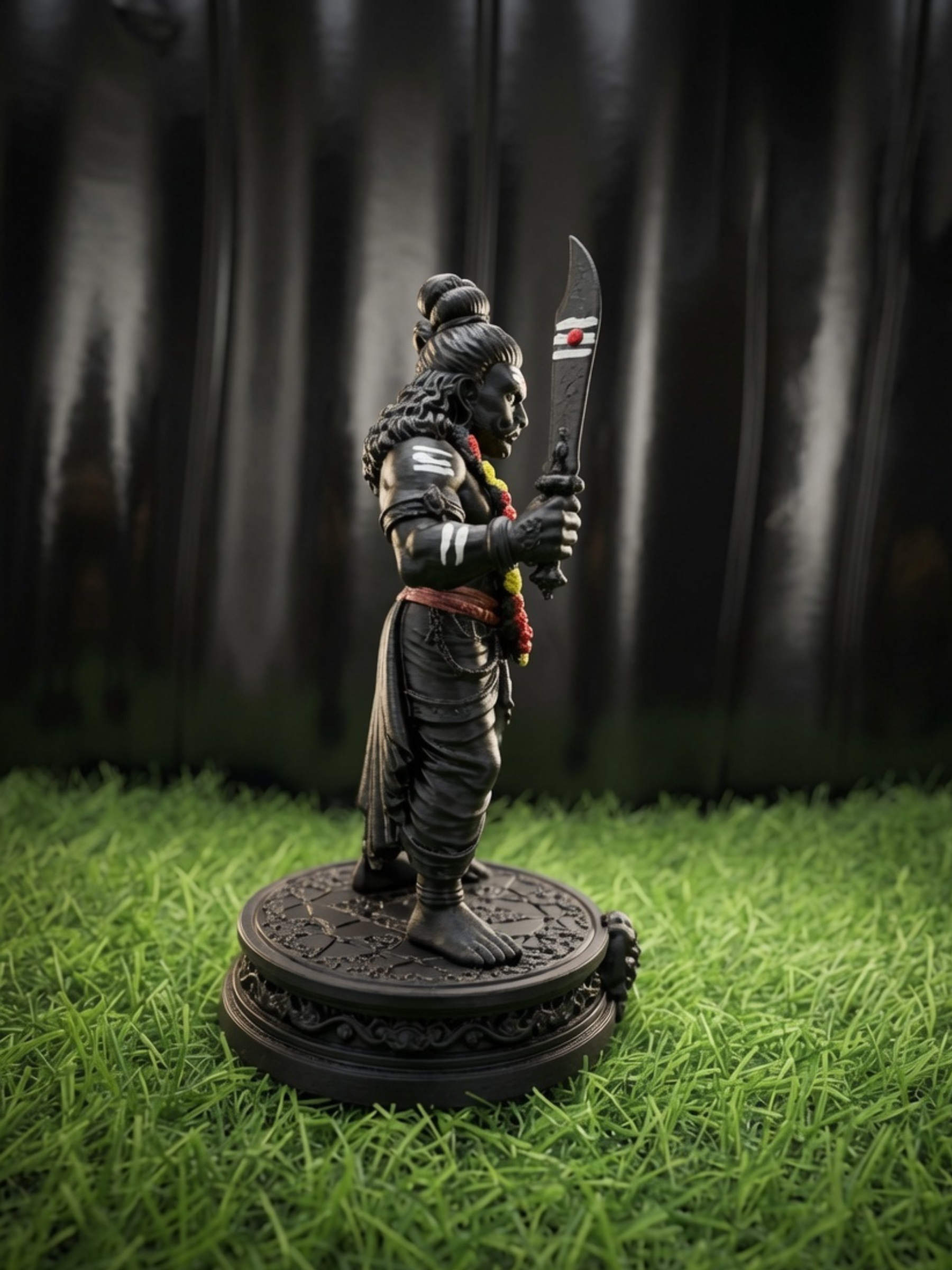 Karuppasamy Statue | Authentic Tamil Guardian Deity Idol | Premium Karuppu Sami Vigraham for Home, Office & Pooja Room | DesiDecors