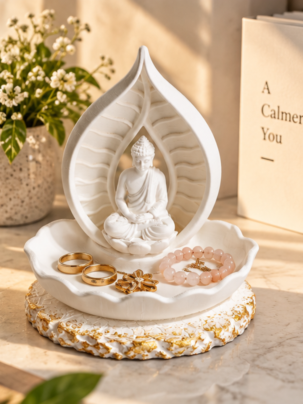 Buddha Zen Garden with Sand & Rake | Mini Meditation Garden Decor