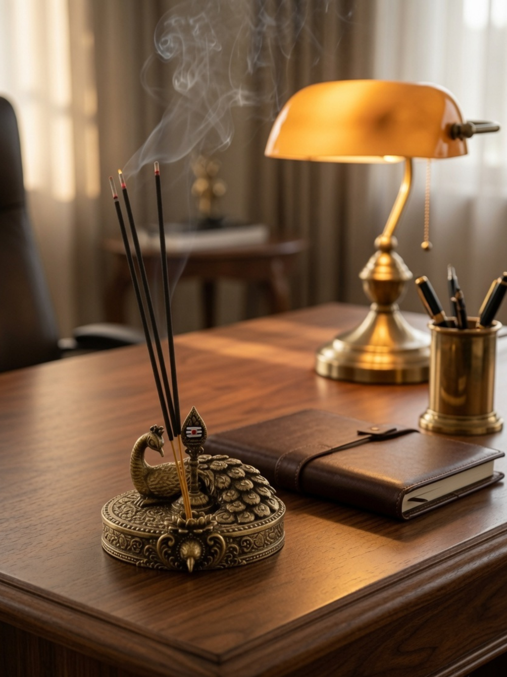 Lord Murugan Vel Incense Holder | Peacock Agarbatti Stand for Pooja Room | Premium Spiritual Home Decor | Skanda, Karthikeya & Subramanya Devotional Gift | DesiDecors