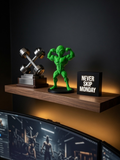 Alien Bodybuilder Statue | Gym Motivation Desk Decor | Fitness Room Figurine | Bodybuilding Gift | Home & Office Decor | DesiDecors