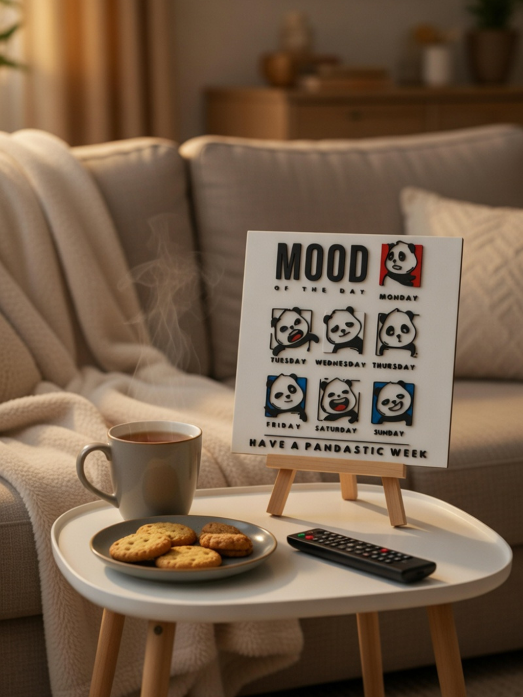 Mood of the Week Panda Desk Decor Frame for Office & Home