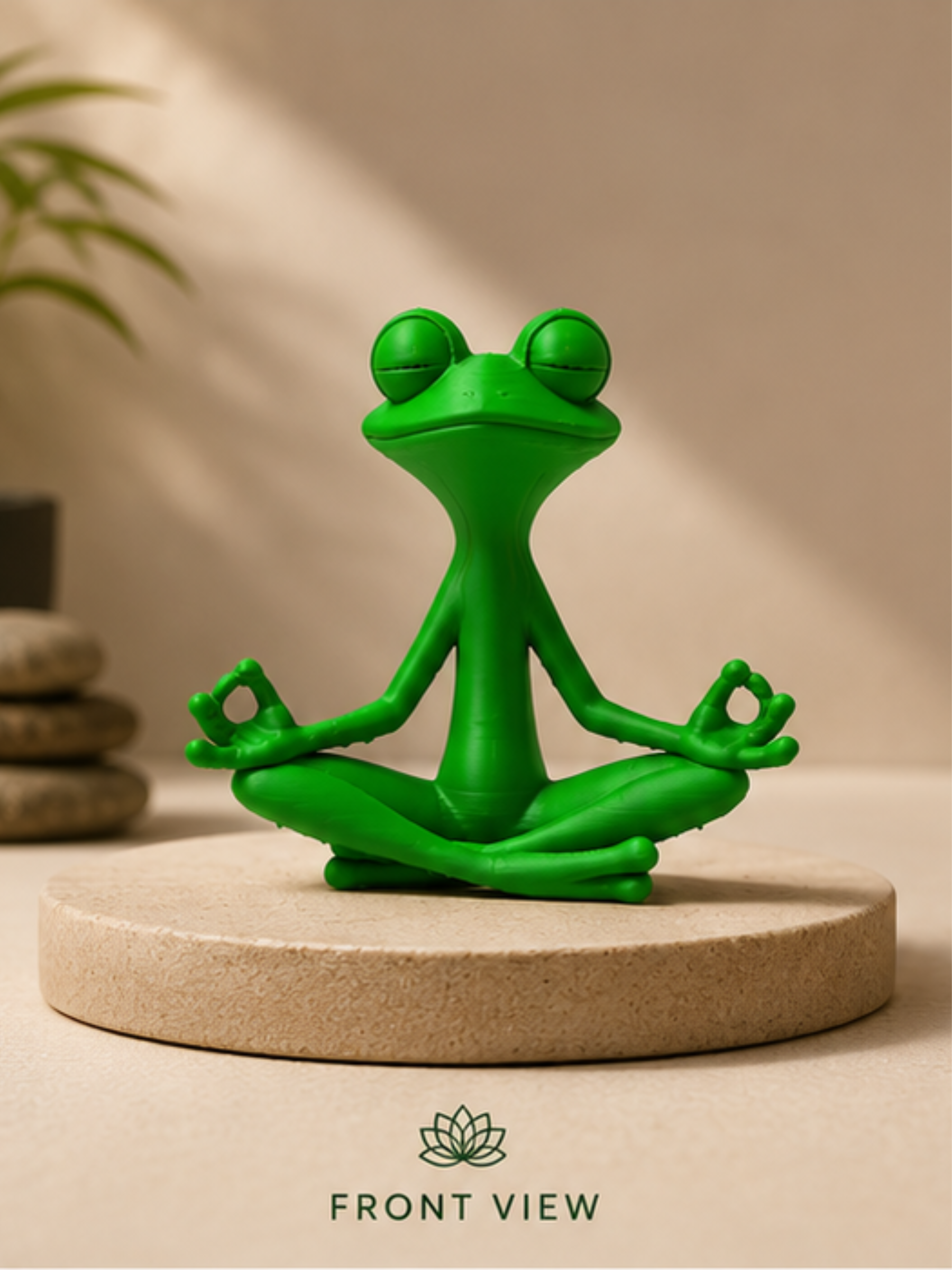 Zen Vibe Meditation Frog Statue | Cute Yoga Frog Desk Decor | Relaxing Home & Office Decoration | Mindfulness Gift | DesiDecors