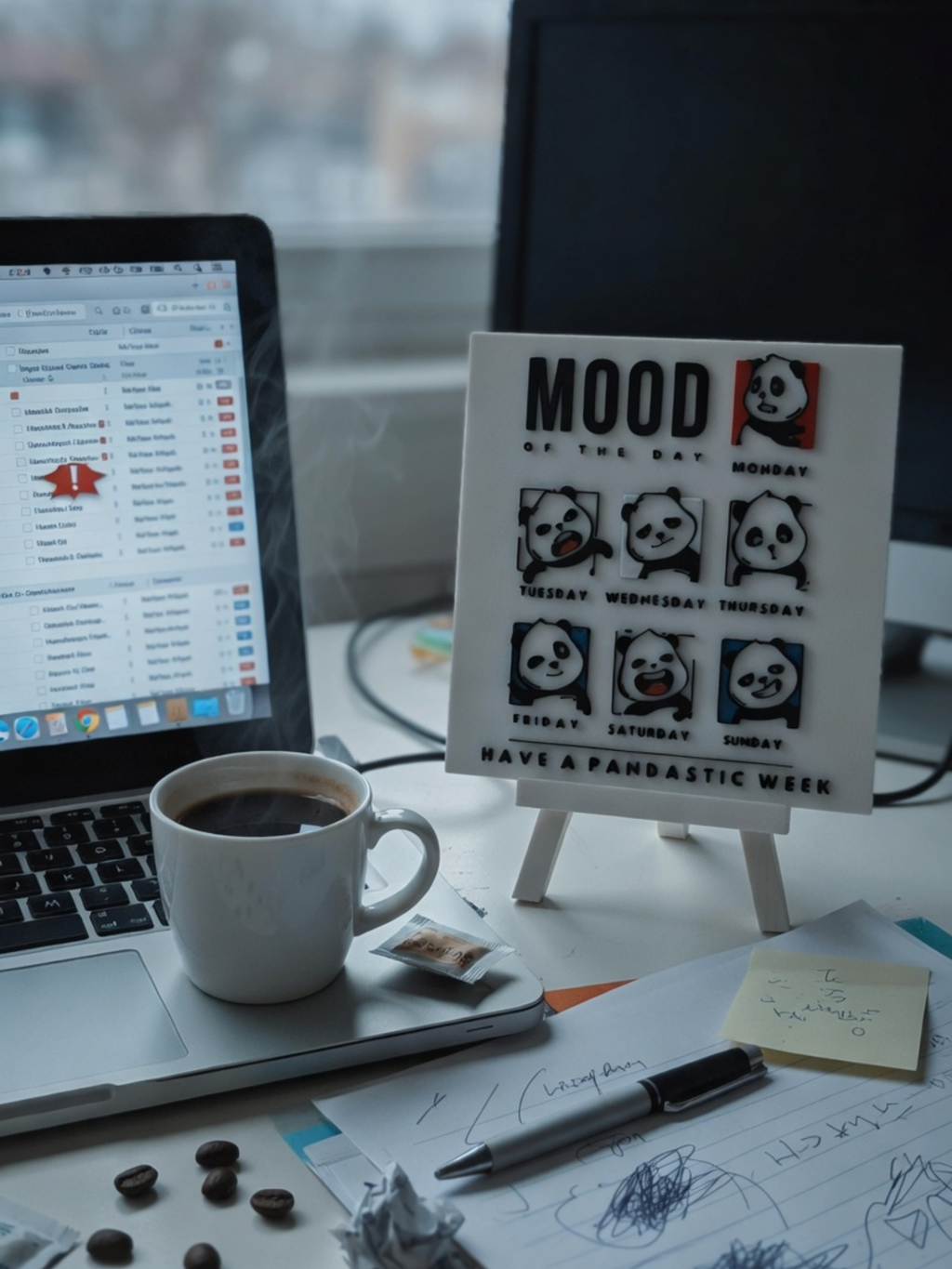 Mood of the Week Panda Desk Decor Frame for Office & Home