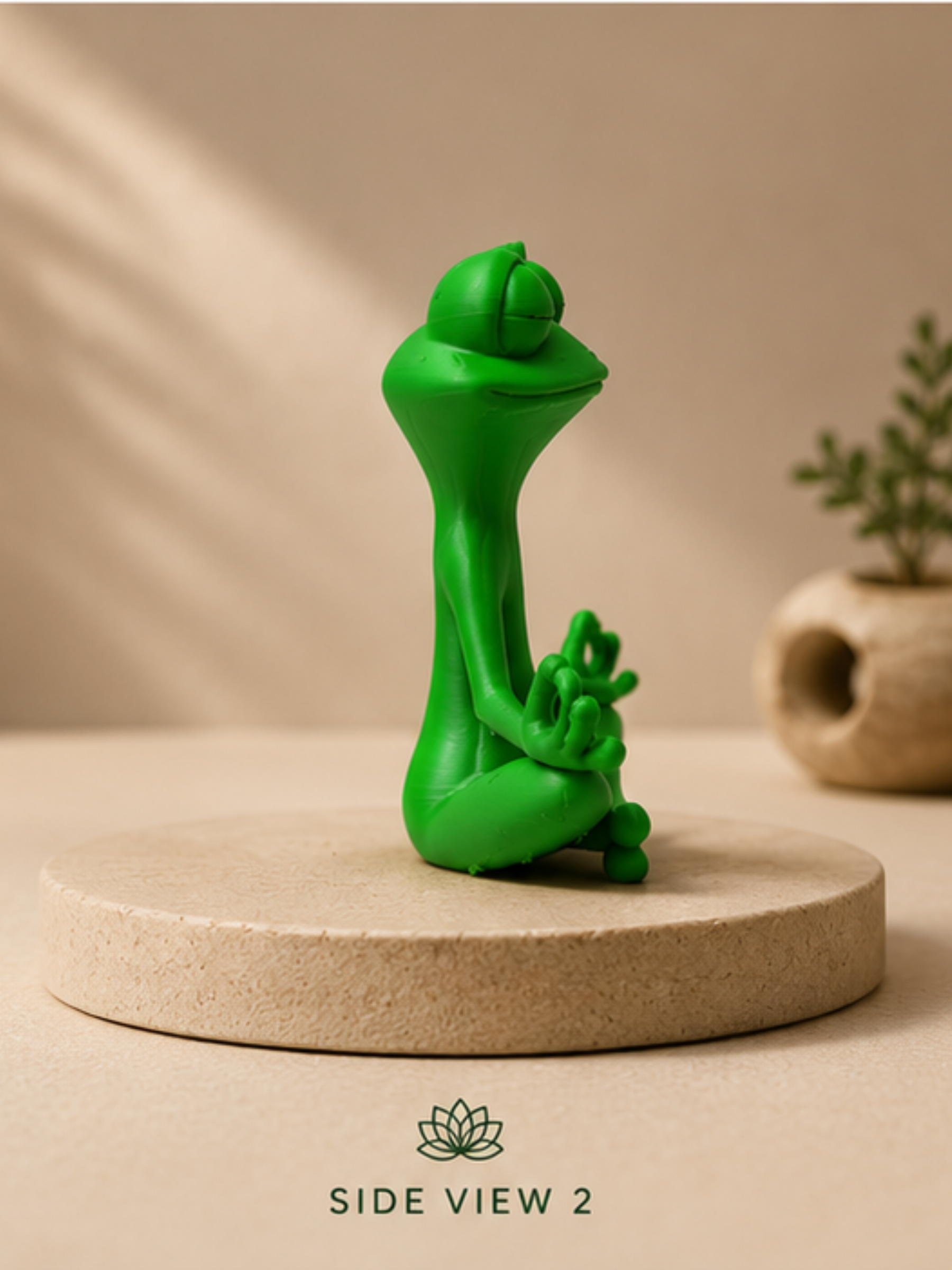 Zen Vibe Meditation Frog Statue | Cute Yoga Frog Desk Decor | Relaxing Home & Office Decoration | Mindfulness Gift | DesiDecors
