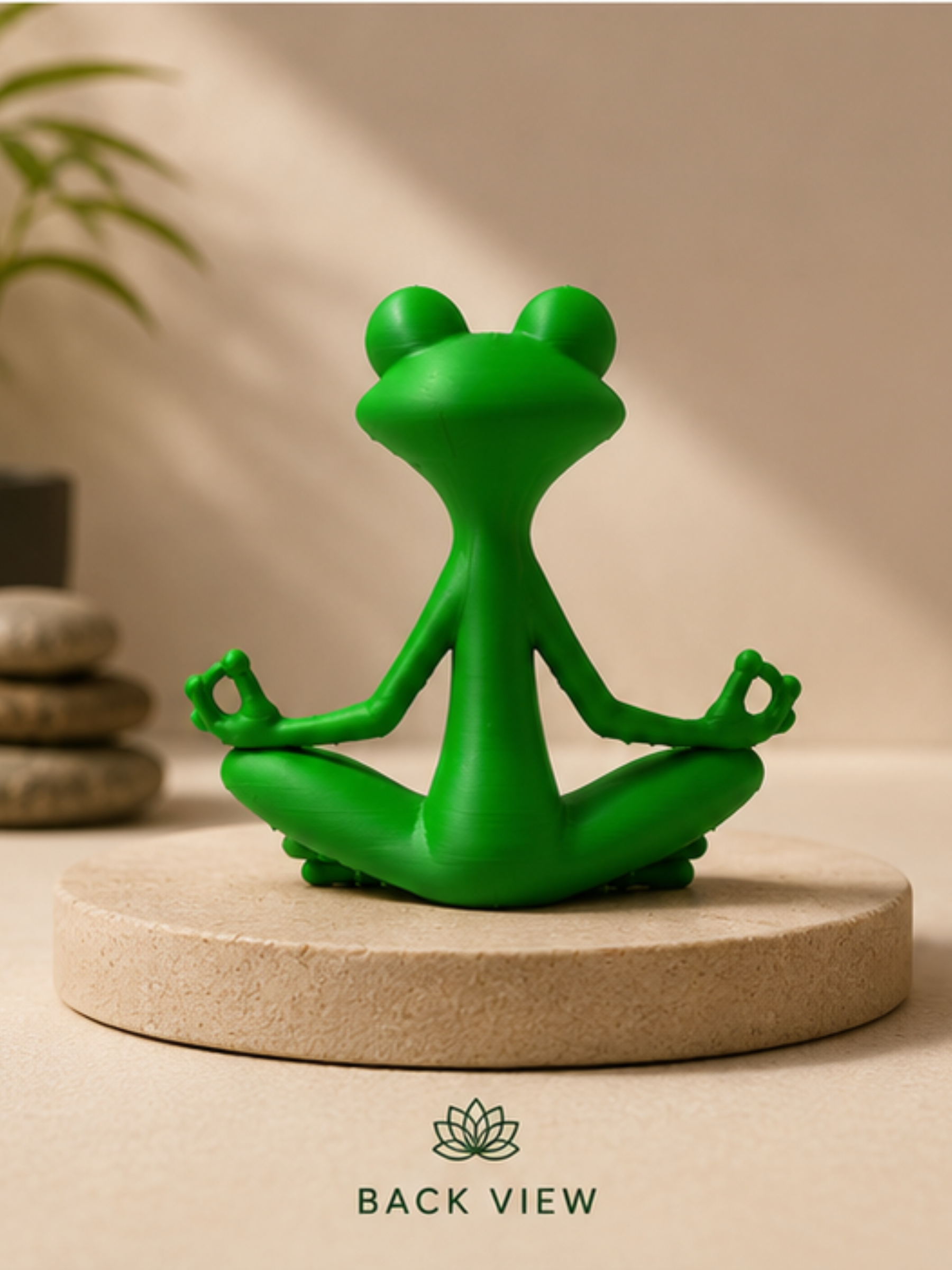 Zen Vibe Meditation Frog Statue | Cute Yoga Frog Desk Decor | Relaxing Home & Office Decoration | Mindfulness Gift | DesiDecors