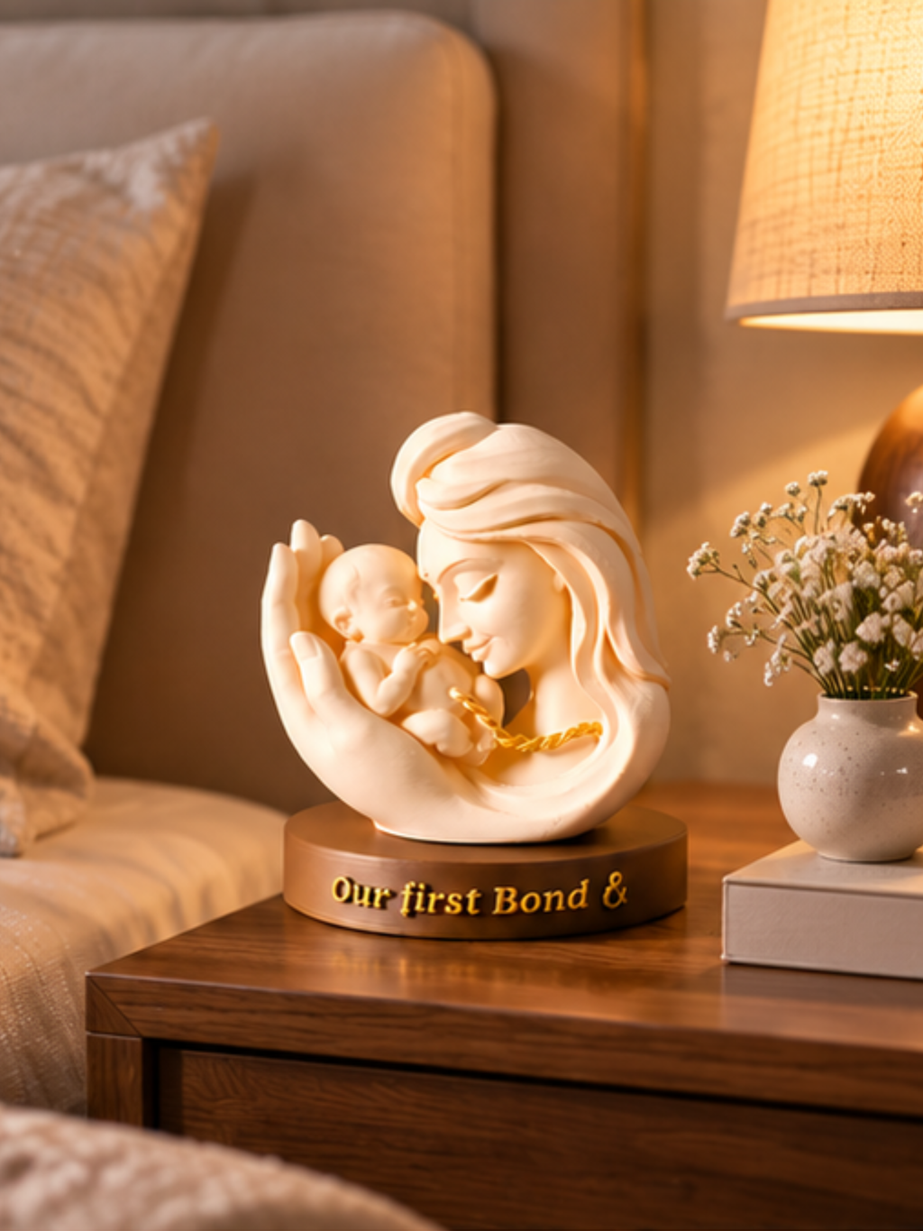 Mother & Baby Love Sculpture – Emotional Mother’s Gift & Home Decor