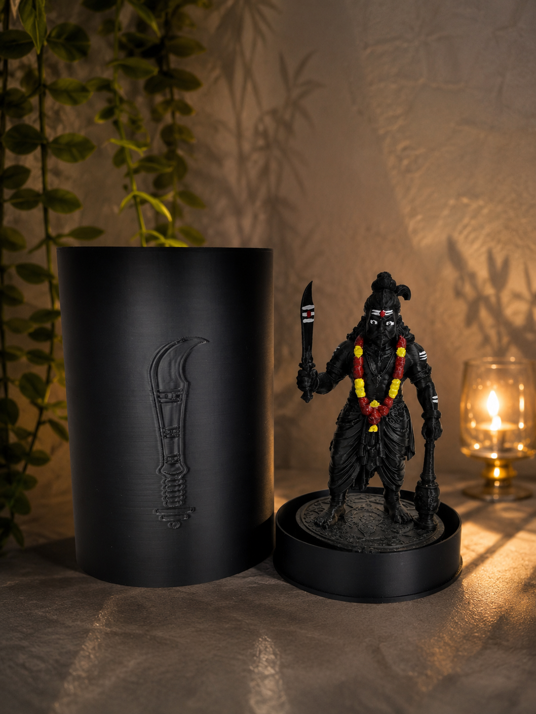 Karuppasamy Statue | Authentic Tamil Guardian Deity Idol | Premium Karuppu Sami Vigraham for Home, Office & Pooja Room | DesiDecors