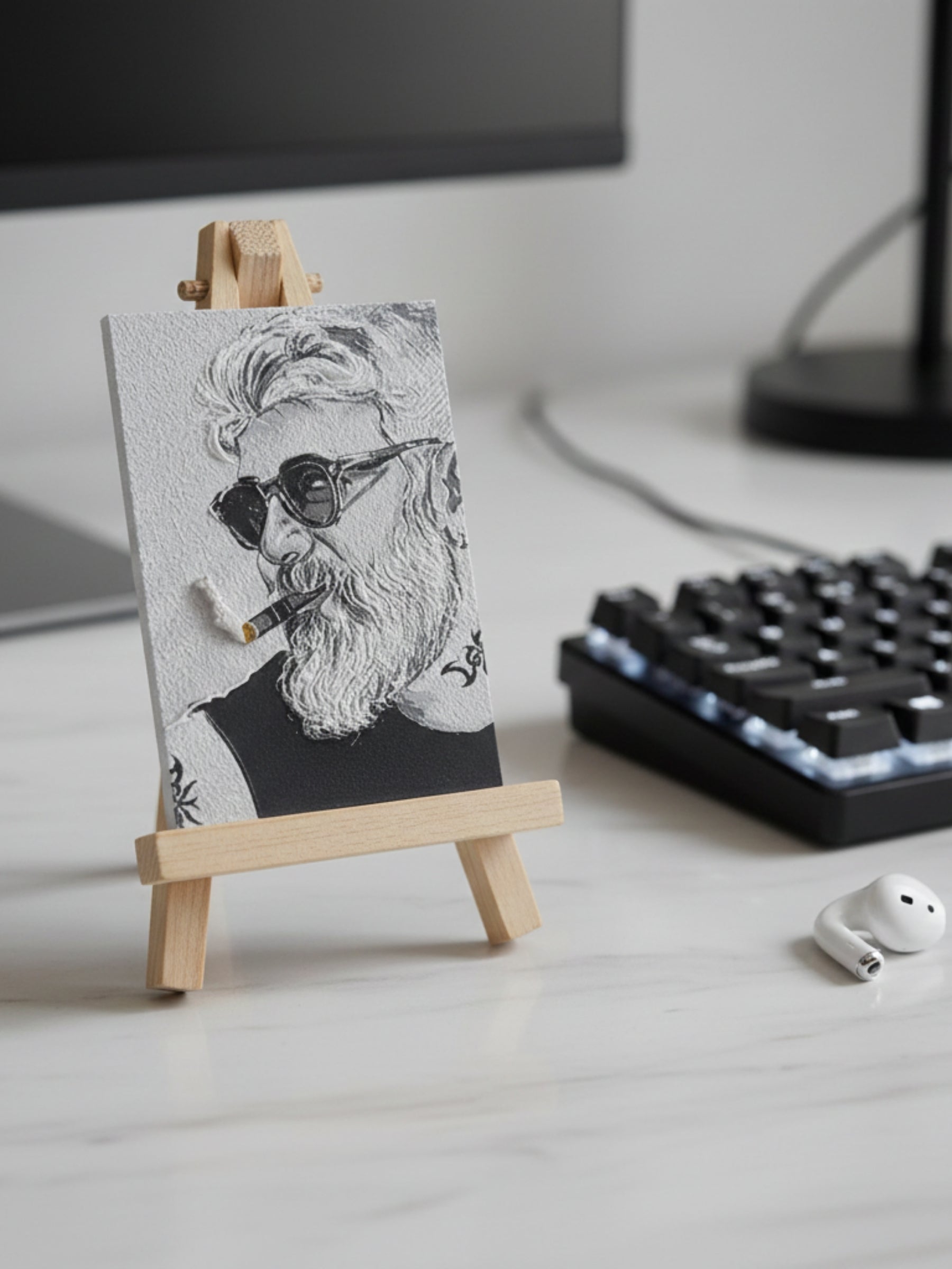 Contemporary desi swag art frame for desk and shelf decoration