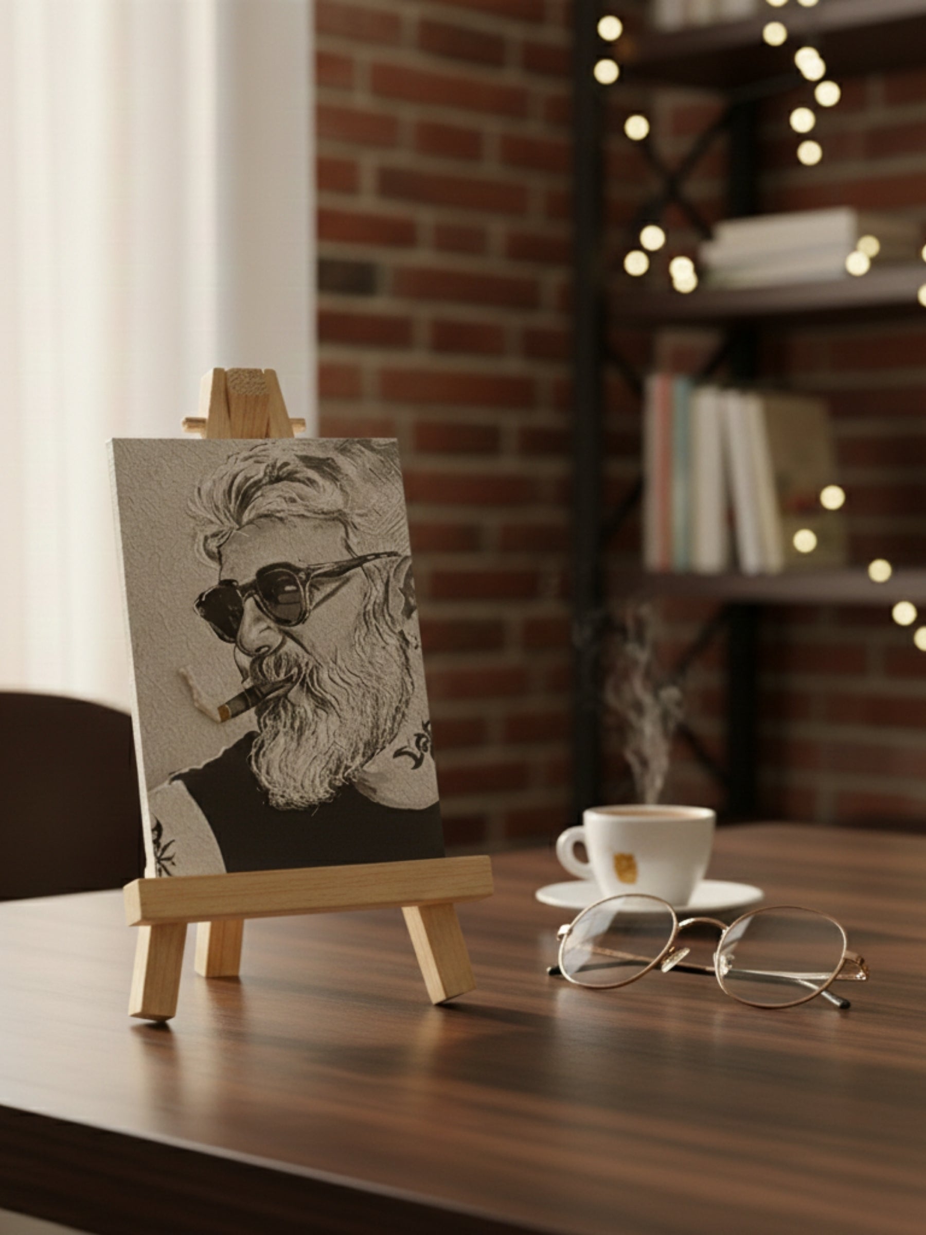 Modern desi decor frame adding personality to a clean desk setup