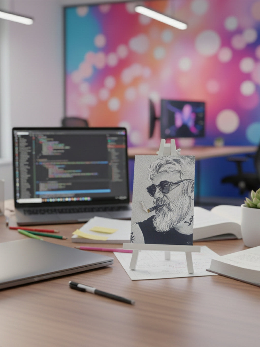 Black and white desi attitude desktop decor frame with modern design