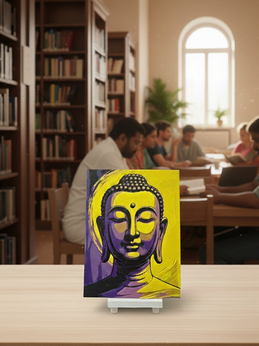 Minimal divine Buddha decor frame inspired by Indian spiritual symbolism