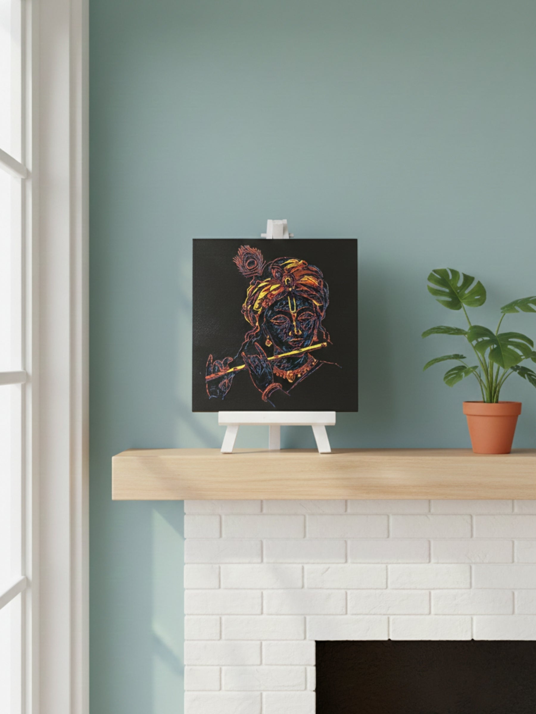 Elegant divine desk decor frame for meditation and peaceful interiors