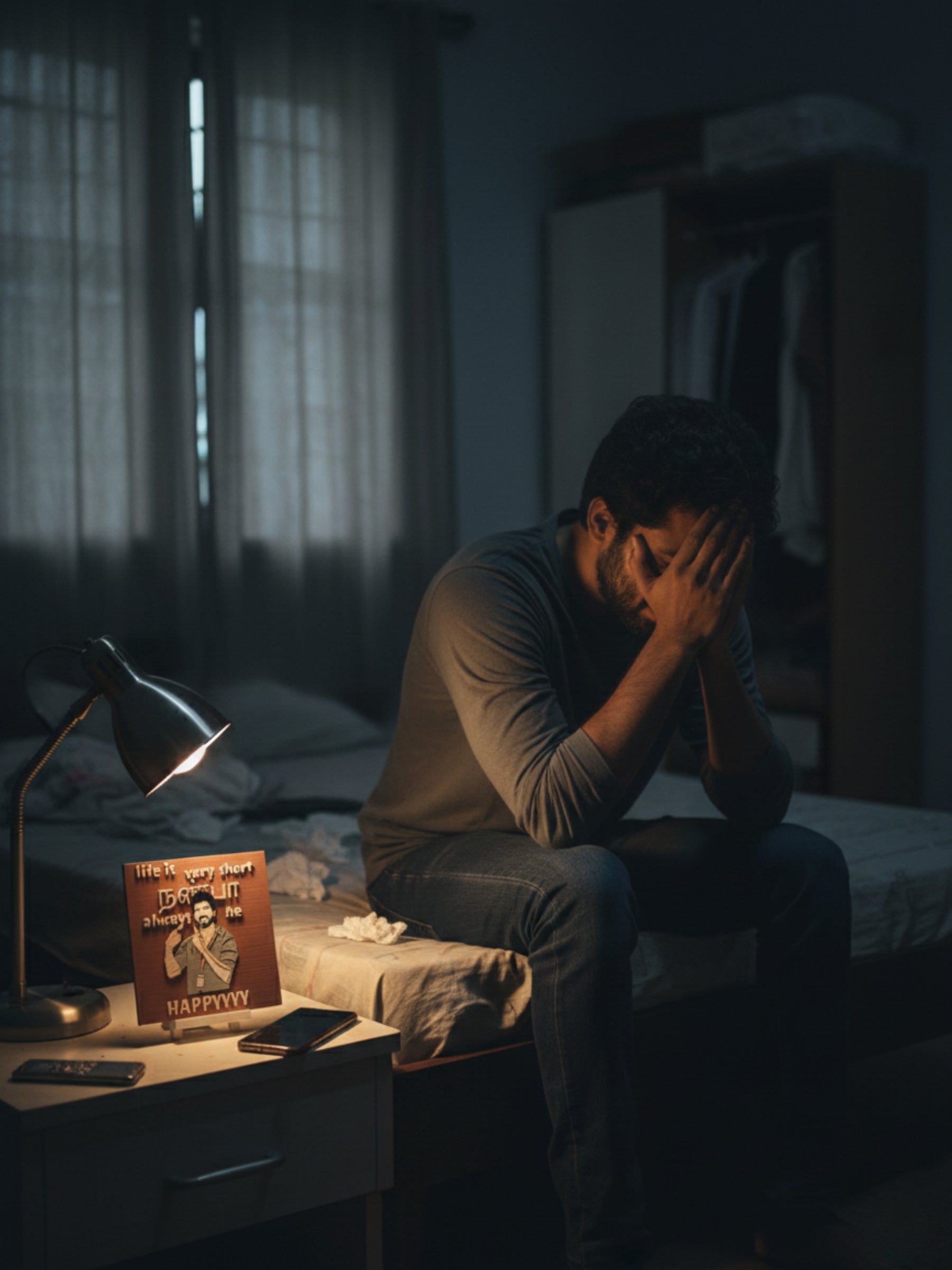 Feel-good desi desk decor frame with happy message