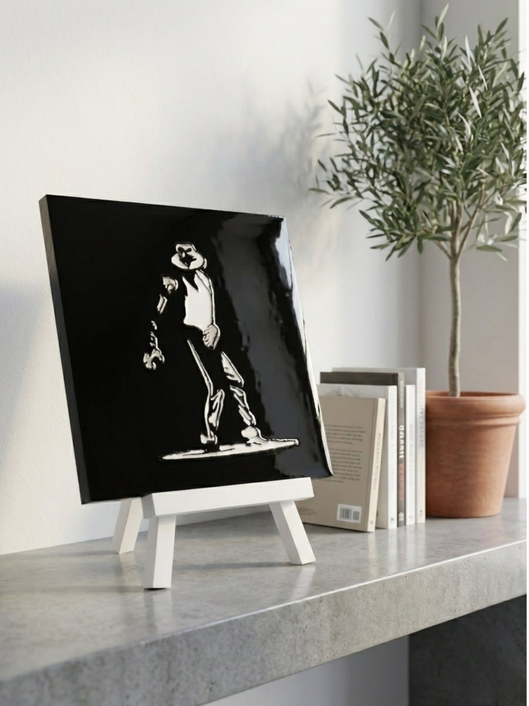 Black and white silhouette dance art frame close-up view