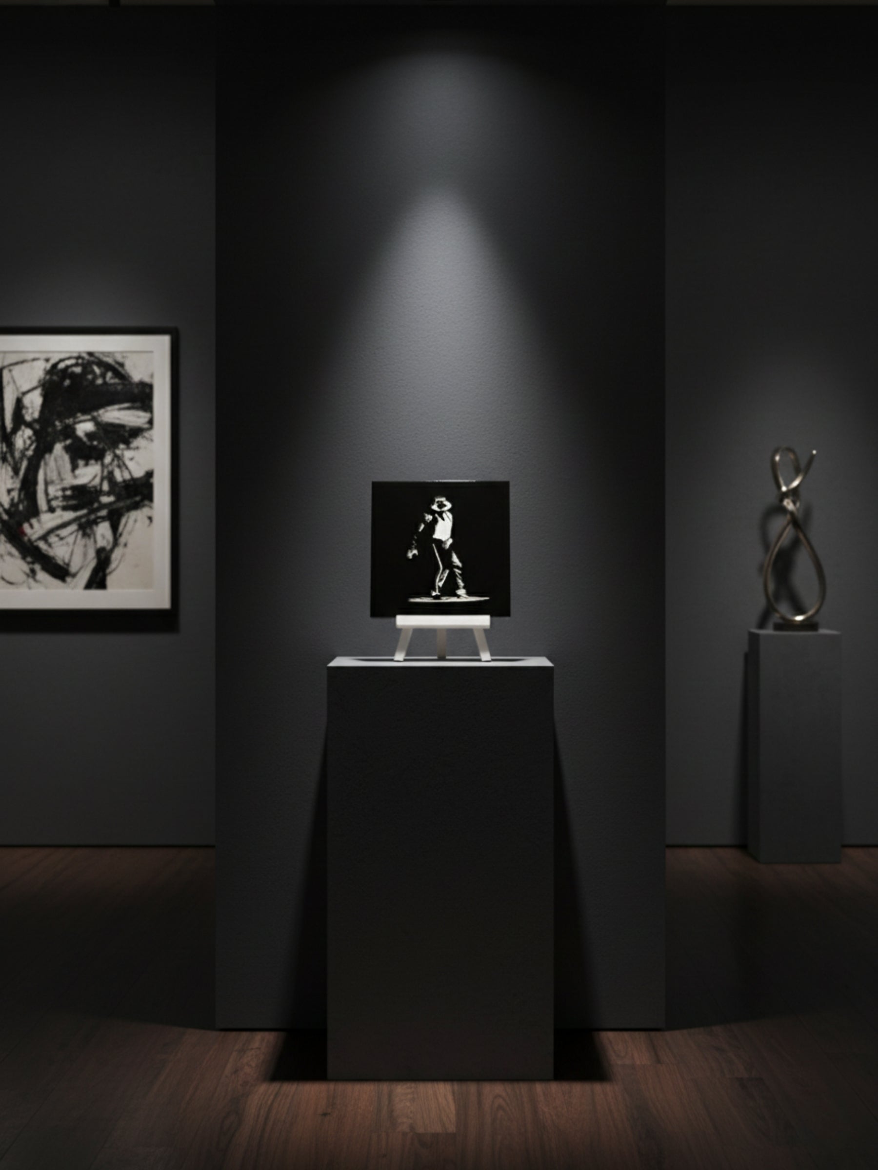 Silhouette dance art desktop decor frame with stand support