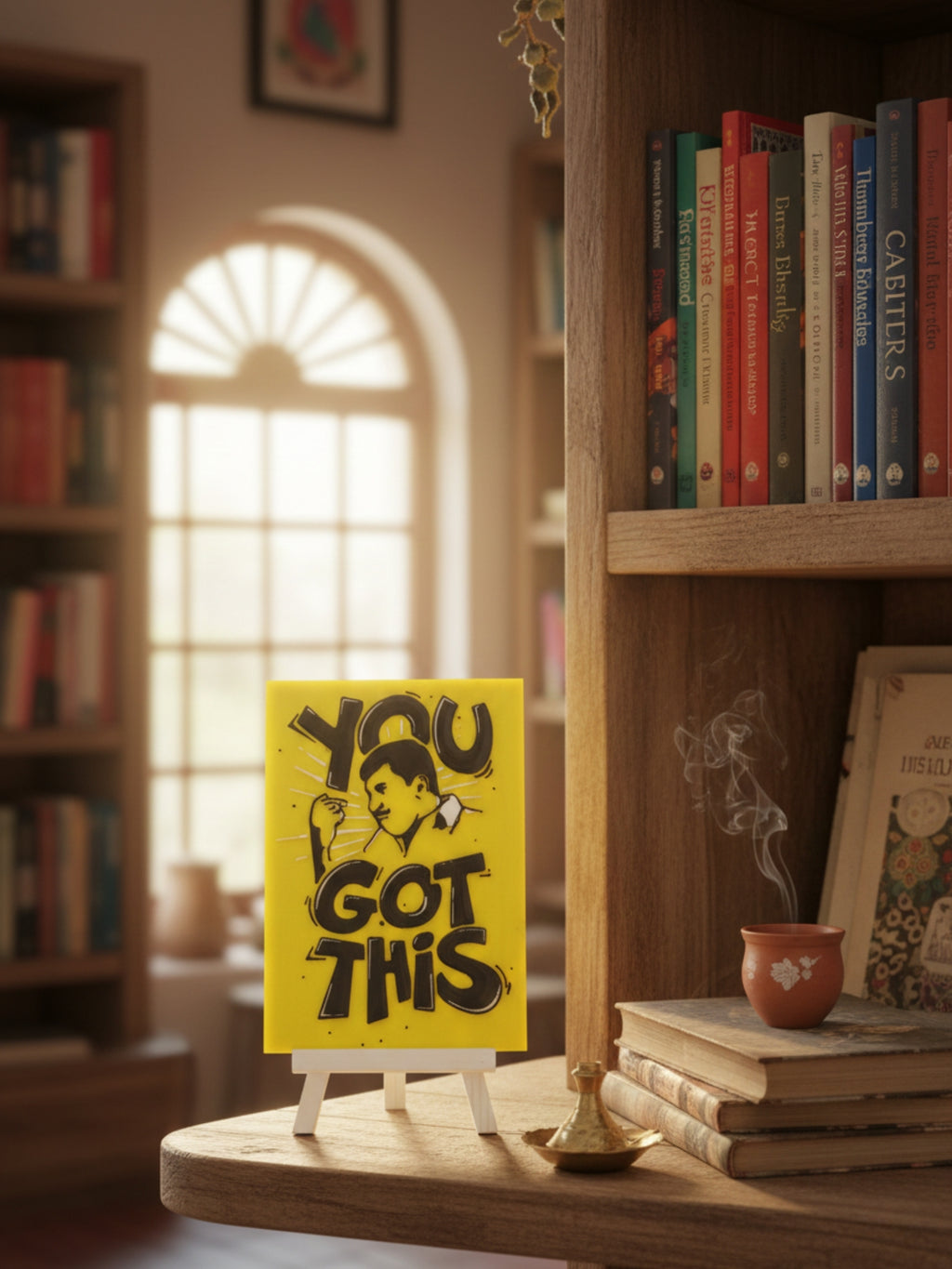 Desi motivation art desktop decor frame for office desk