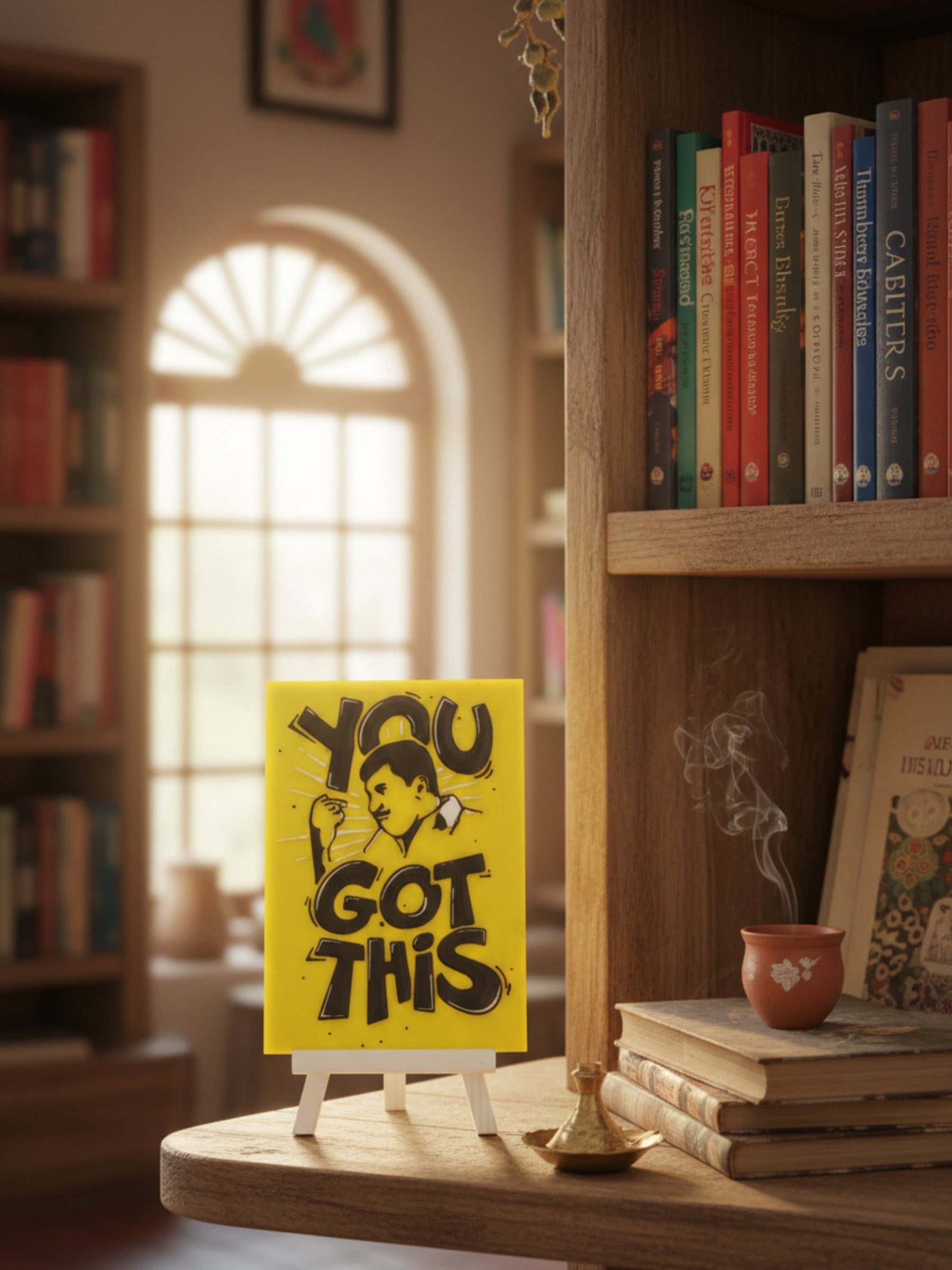 Desi motivation art desktop decor frame for office desk